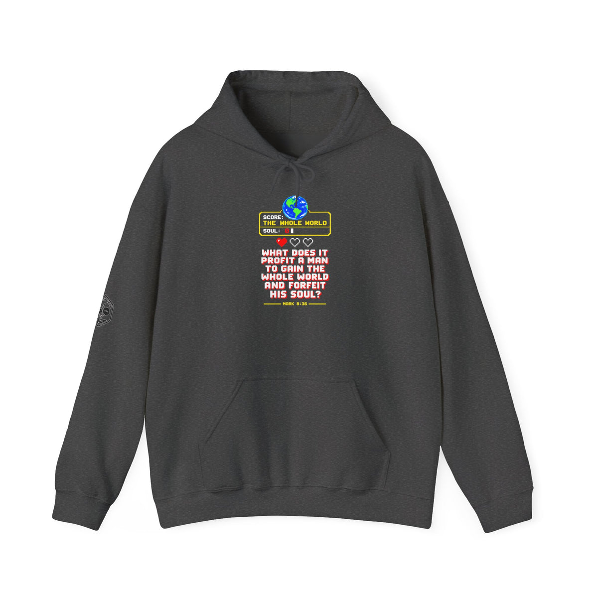 Gain the World Arcade High Score Hoodie | Mark 8:36 Retro Gamer Hoodie