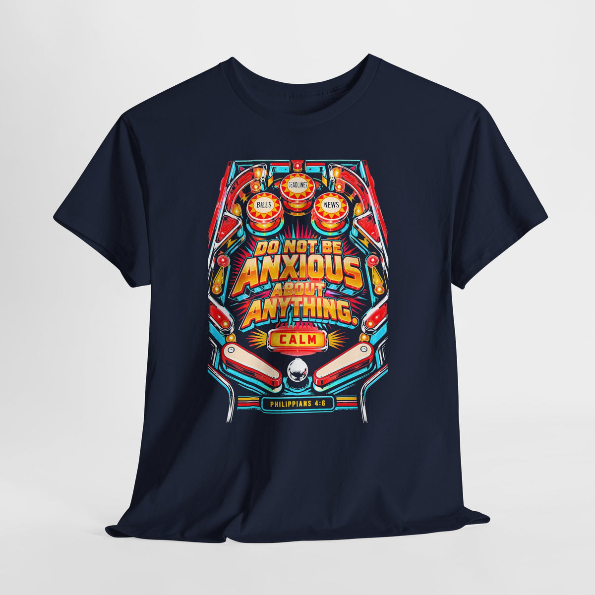 Do Not Be Anxious Pinball T-shirt – Donkey Talk graphic tee