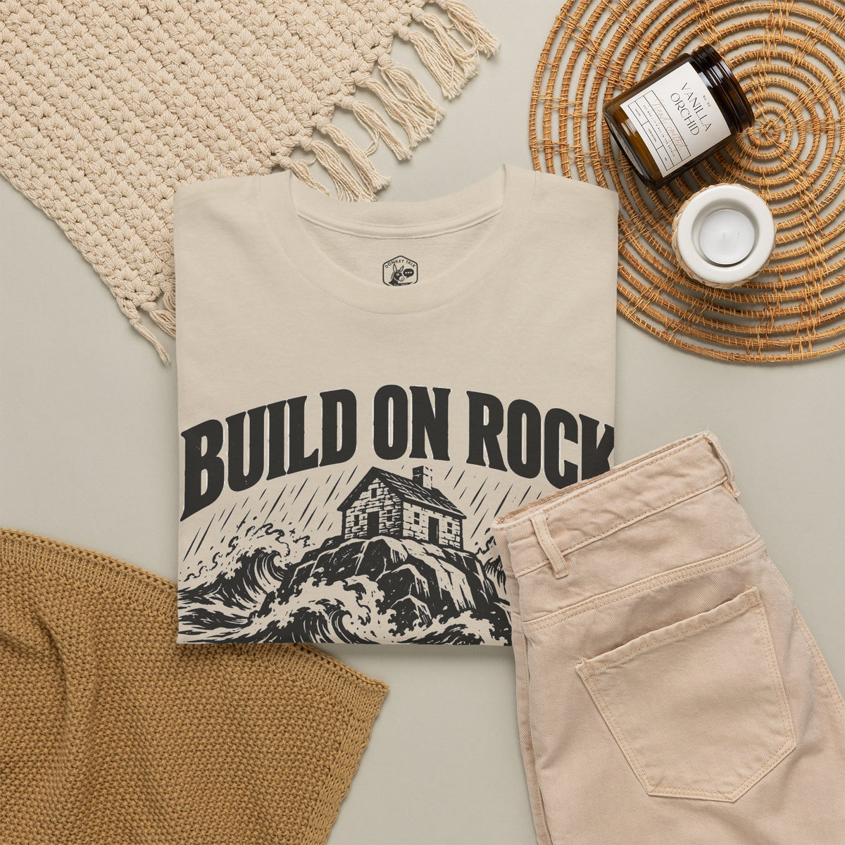 Build on Rock T-shirt – Donkey Talk graphic tee