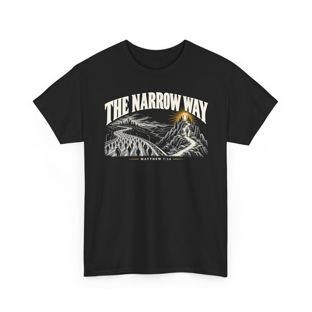 The Narrow Way Matthew 7:14 T-shirt – Donkey Talk graphic tee