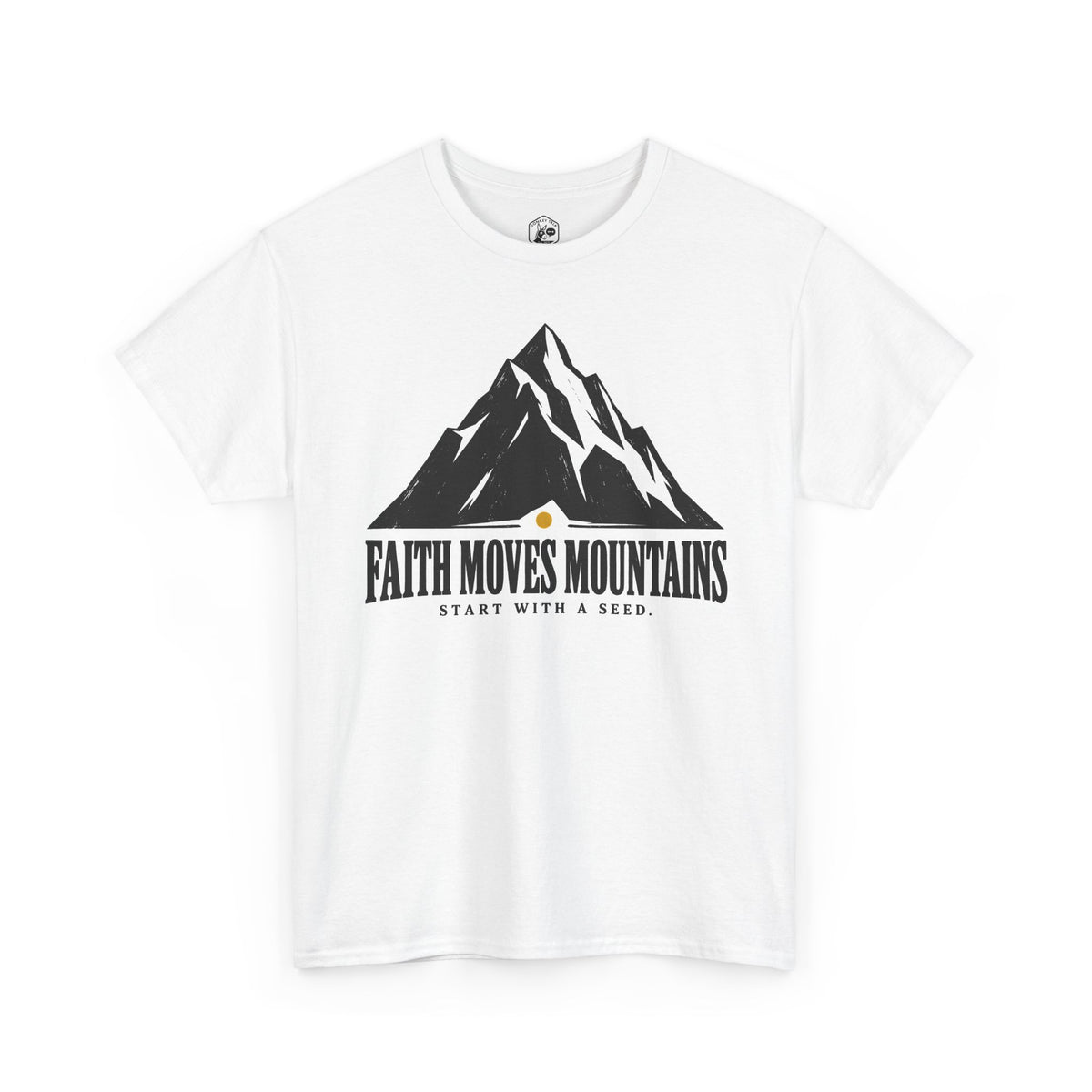 Faith Moves Mountains Start With a Seed T-shirt – Donkey Talk graphic tee