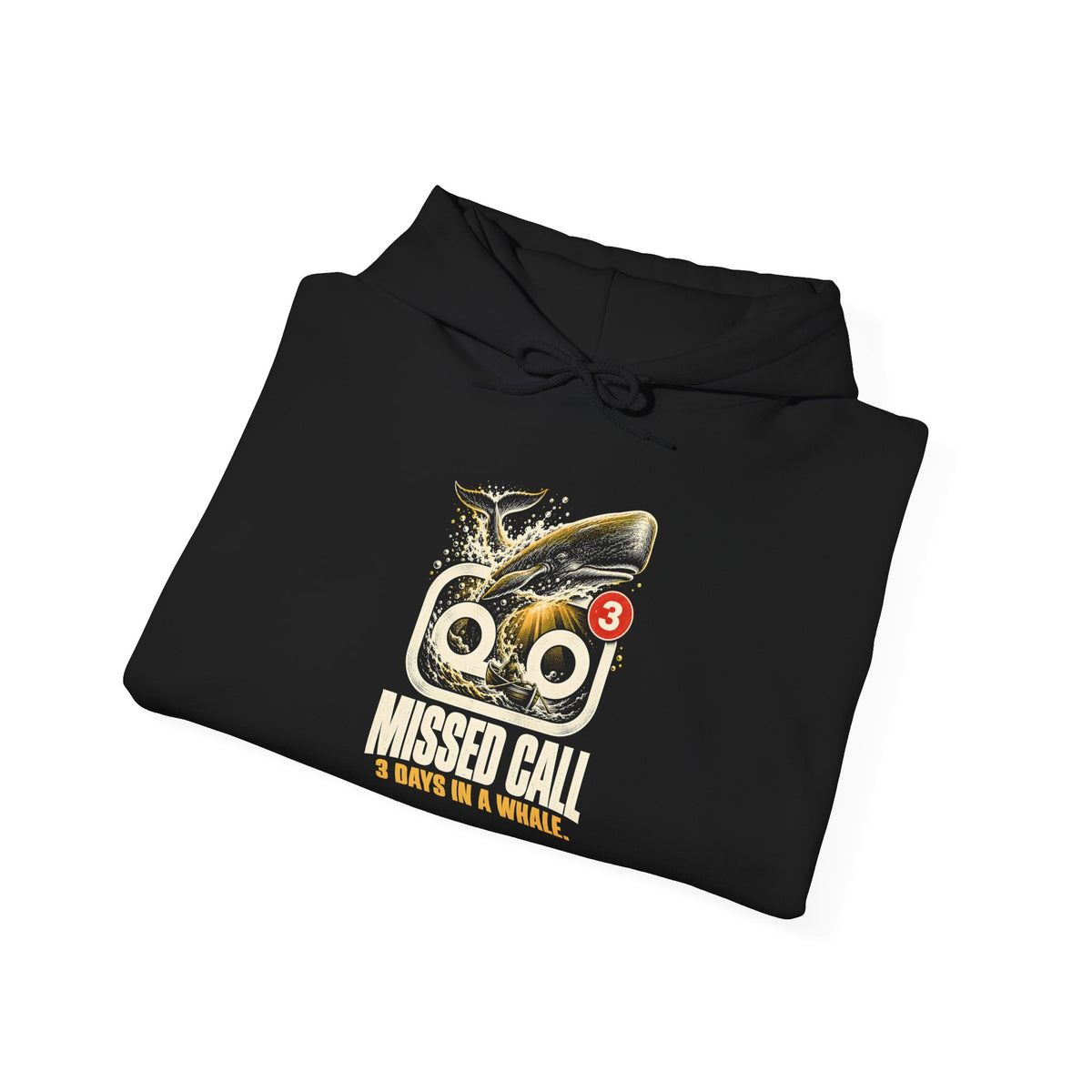 Missed Call 3 Days in a Whale Hoodie | Jonah Funny Christian Humor Hoodie