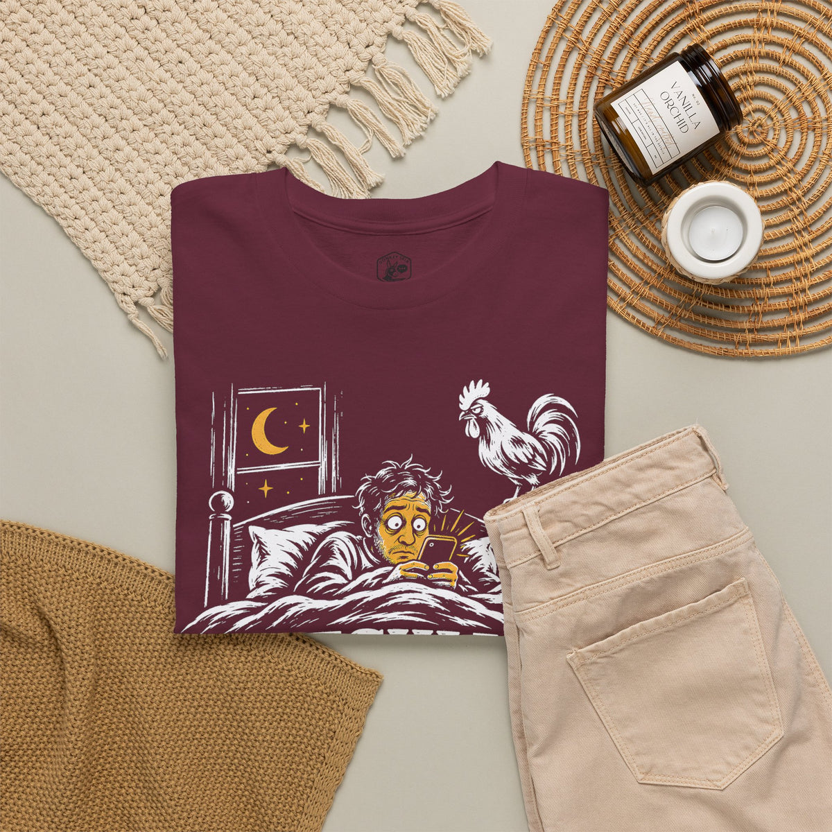 Camiseta "Watchman, Still Scrolling?" | Camiseta cristiana divertida con gráfico de Isaías 21:11