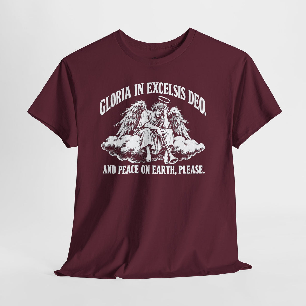 Gloria Peace on Earth Please T-shirt – Donkey Talk graphic tee