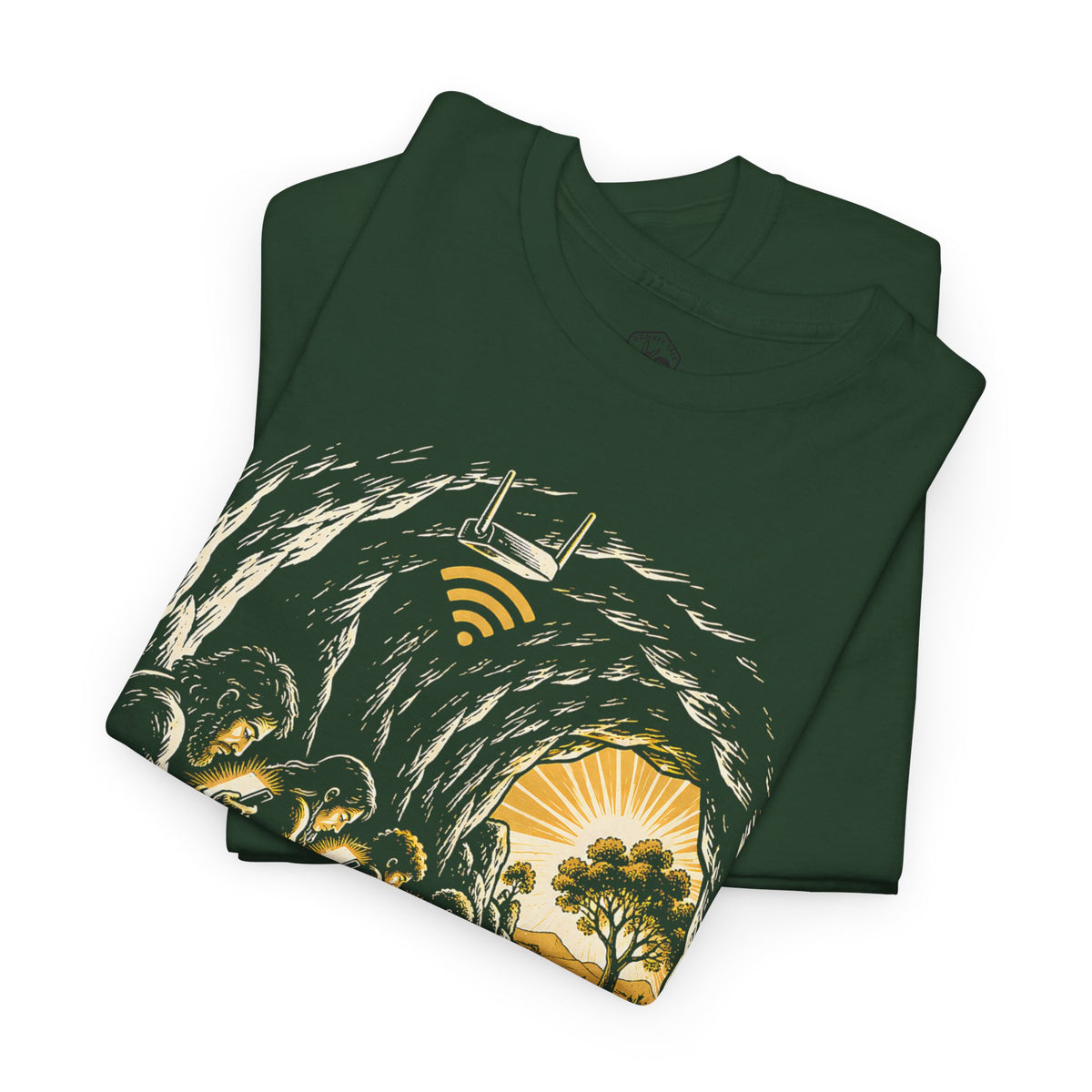 The Cave Has Wi-Fi Plato's Allegory T-shirt – Donkey Talk graphic tee