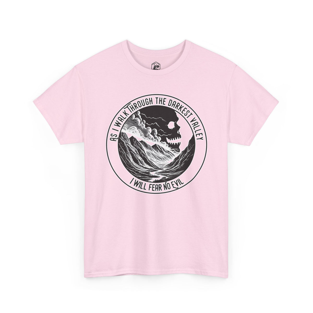 Fear No Evil Psalm 23 Christian graphic tee front and back print – Donkey Talk