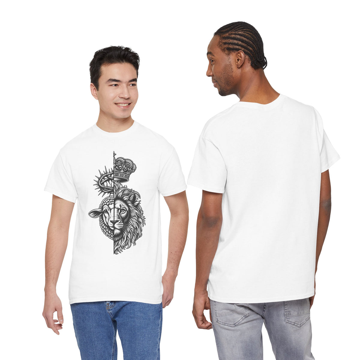 T-shirt chrétien Lion & Agneau | T-shirt graphique de foi audacieuse