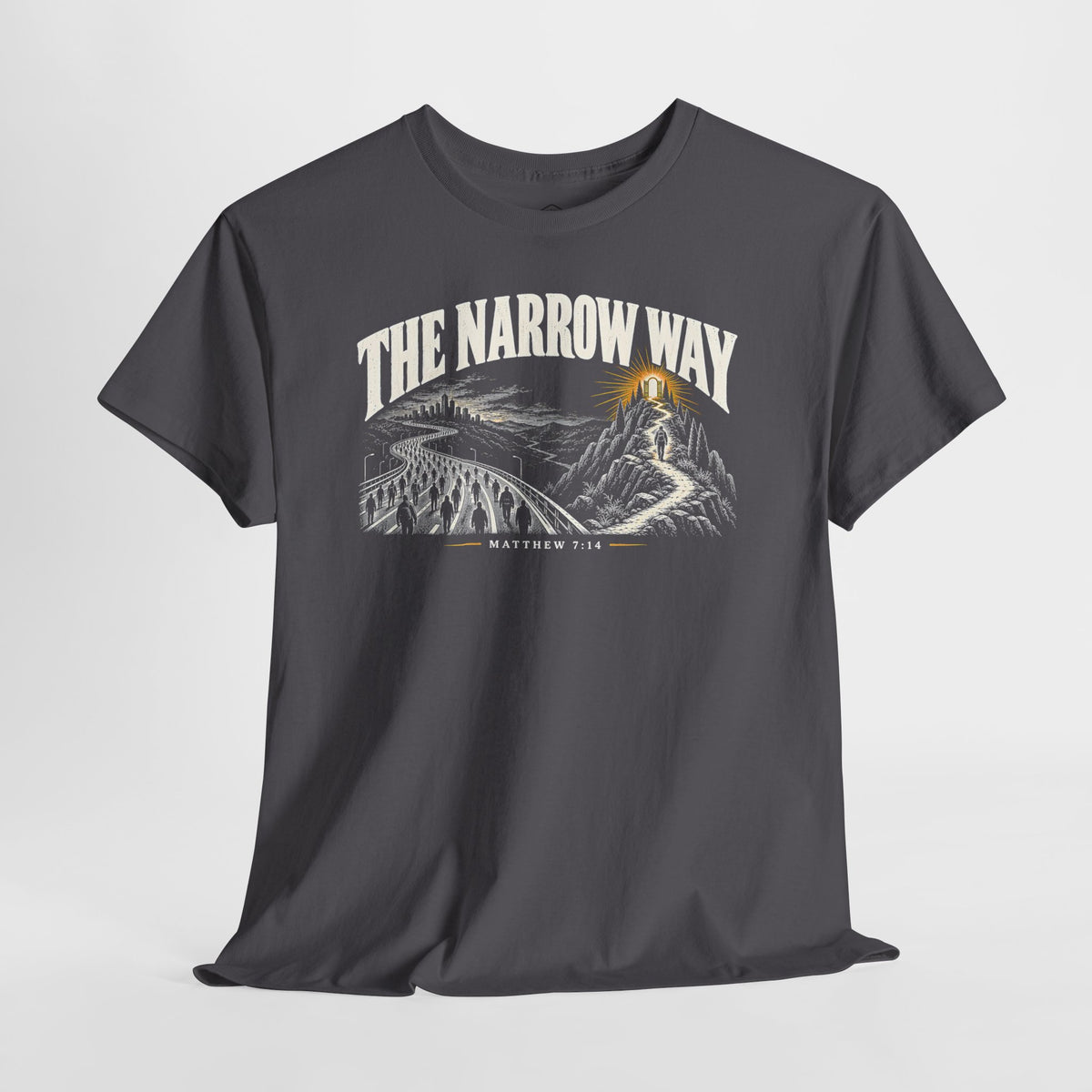 The Narrow Way Matthew 7:14 T-shirt – Donkey Talk graphic tee
