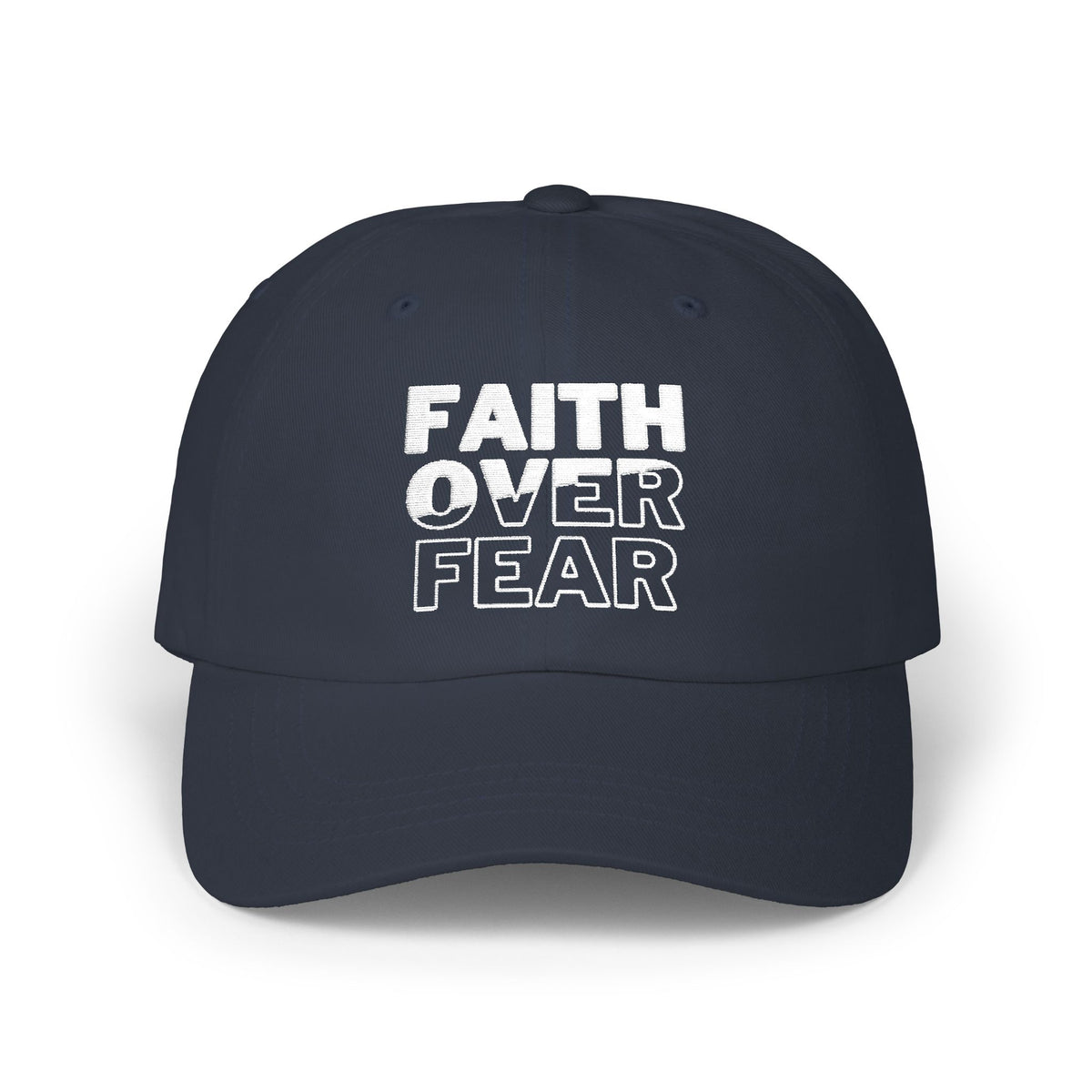 Faith Over Fear classic white dad cap – Donkey Talk