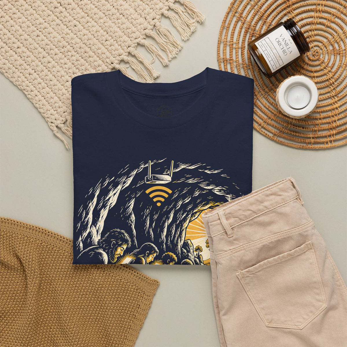 The Cave Has Wi-Fi Plato's Allegory T-shirt – Donkey Talk graphic tee