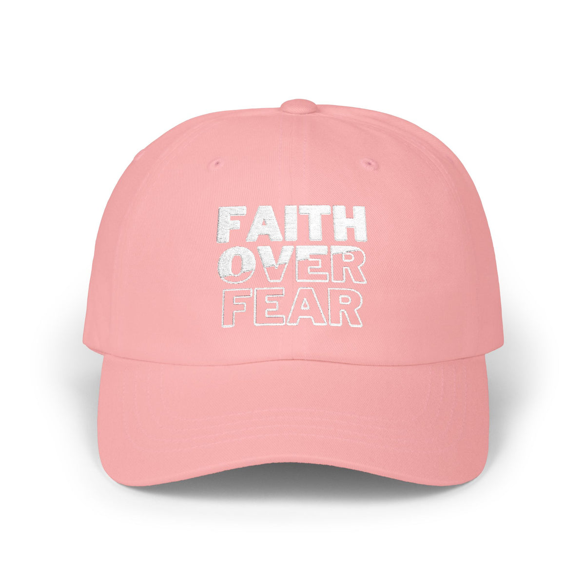 Faith Over Fear classic white dad cap – Donkey Talk