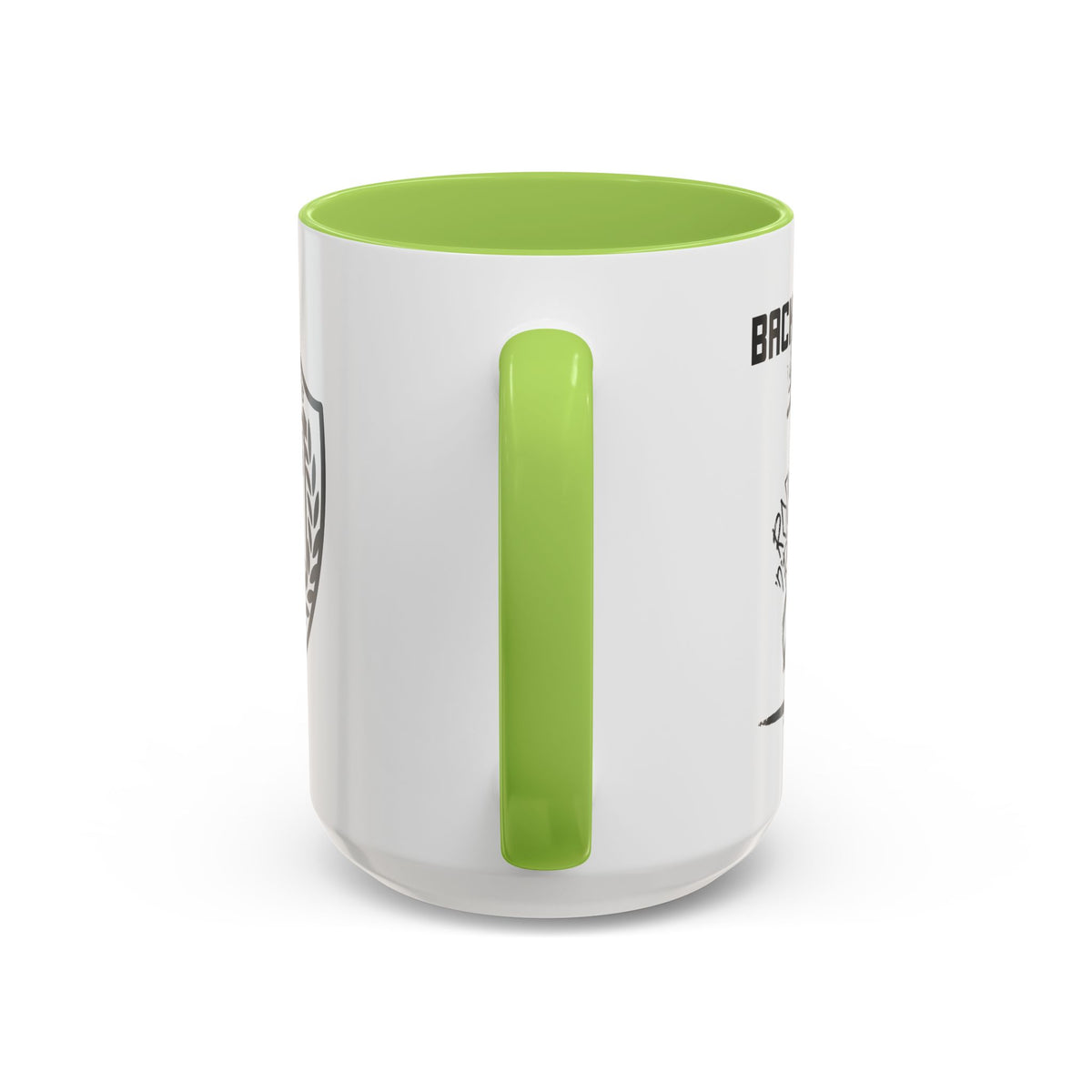 Back to Cool Shield Accent Coffee Mug — Retro Badge Coffee Cup (11/15oz)