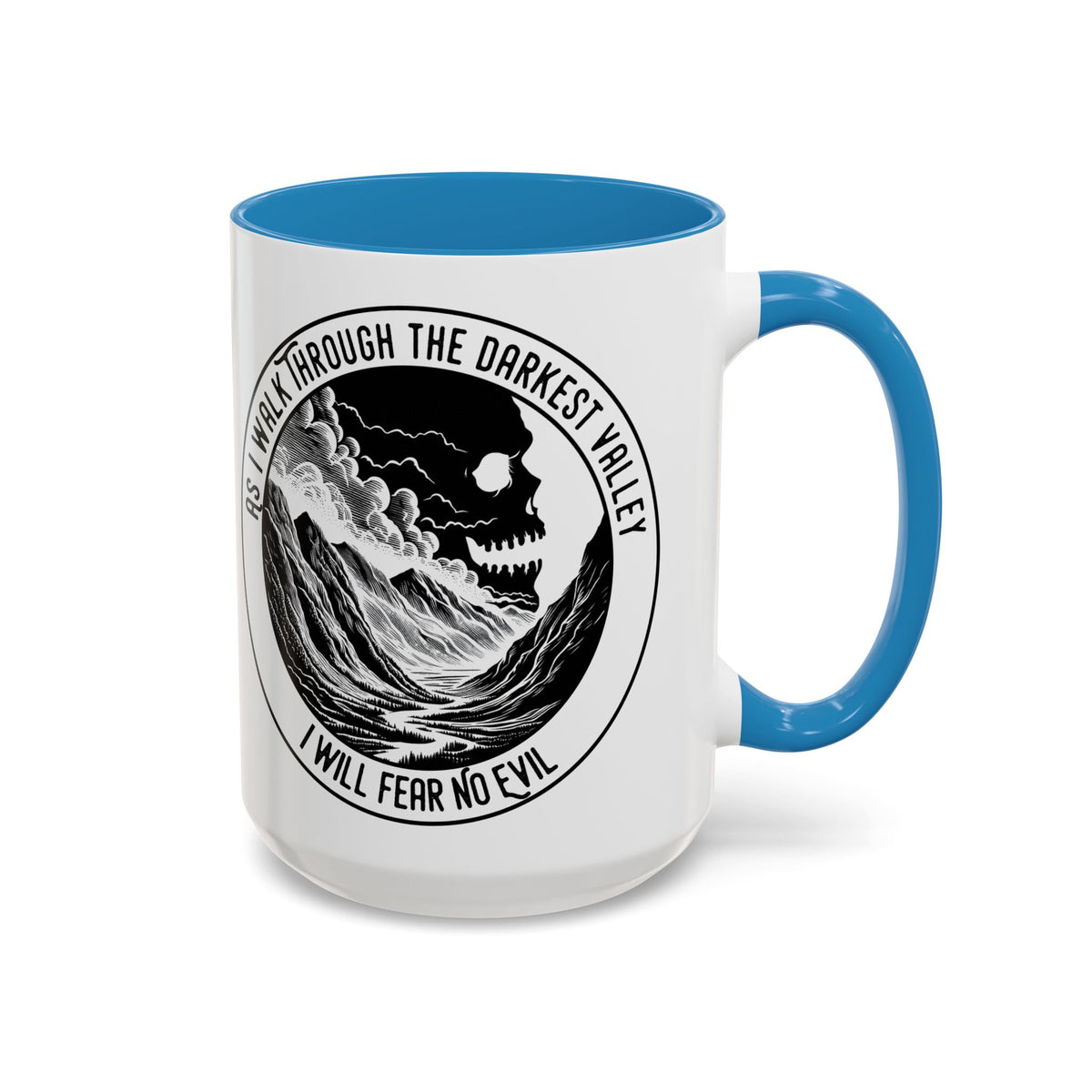 Mug Skull Valley — « Alors que je traverse la vallée de l'ombre de la mort, je ne crains aucun mal » 11/15 oz