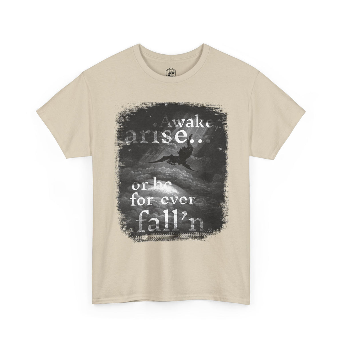 Arise or Fall Graphic Tee — Monochrome Moody Quote T-Shirt
