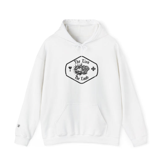 The Lion and The Lamb Unisex Heavy Blend™ Hoodie - Spiritual Symbolism Sweatshirt