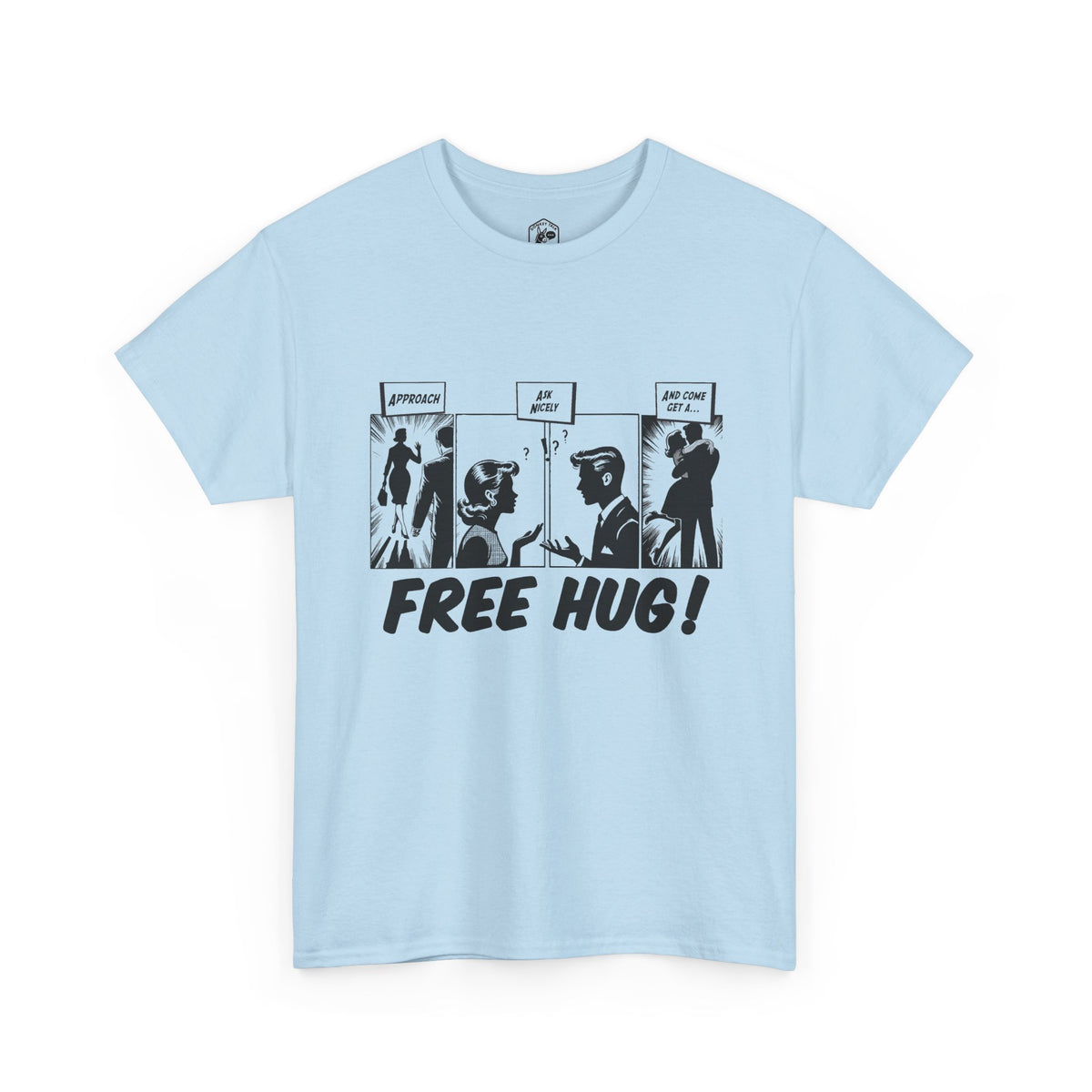 Free Hug Day Comic T-Shirt | Fun Graphic Tee, Unisex Cotton