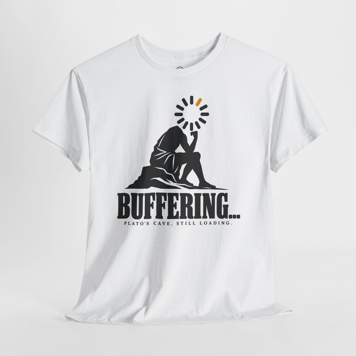 Buffering Plato's Cave T-shirt – Donkey Talk graphic tee