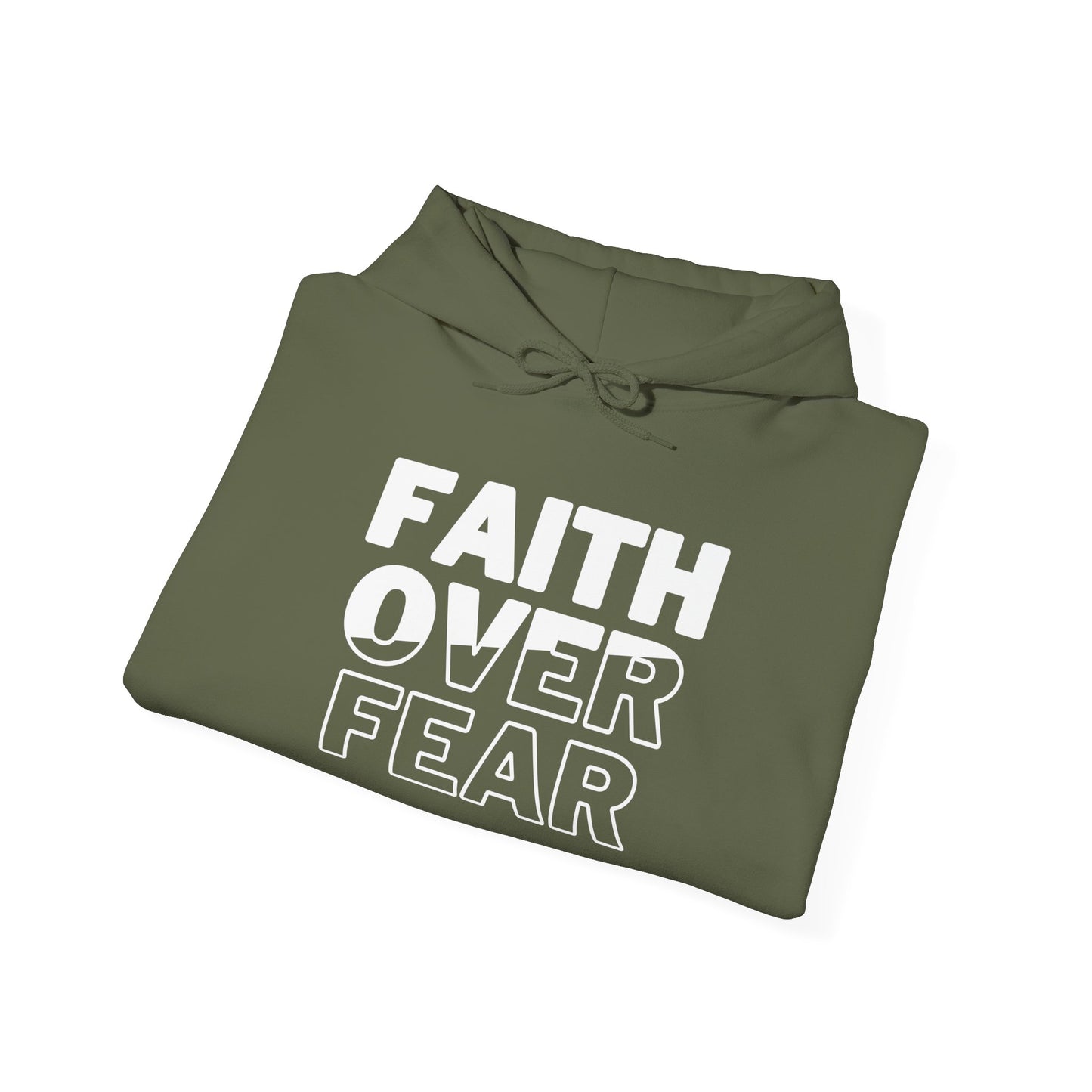 Unisex Heavy Blend™ Hooded Sweatshirt - "Faith Over Fear" Inspirational Hoodie