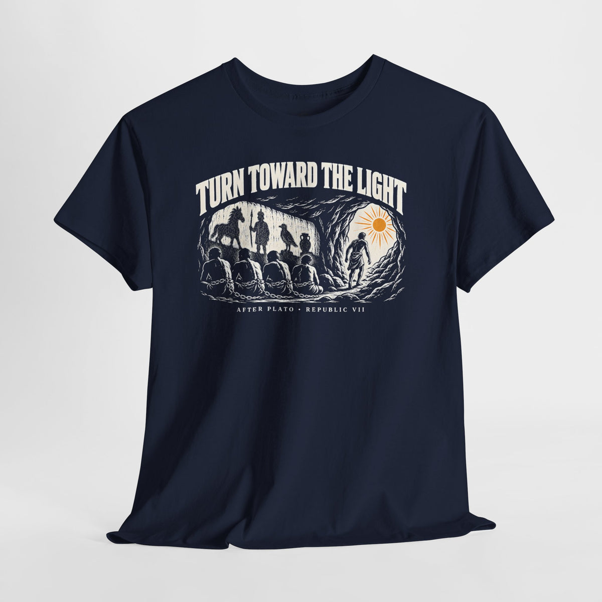 Turn Toward the Light Plato T-shirt – Donkey Talk graphic tee