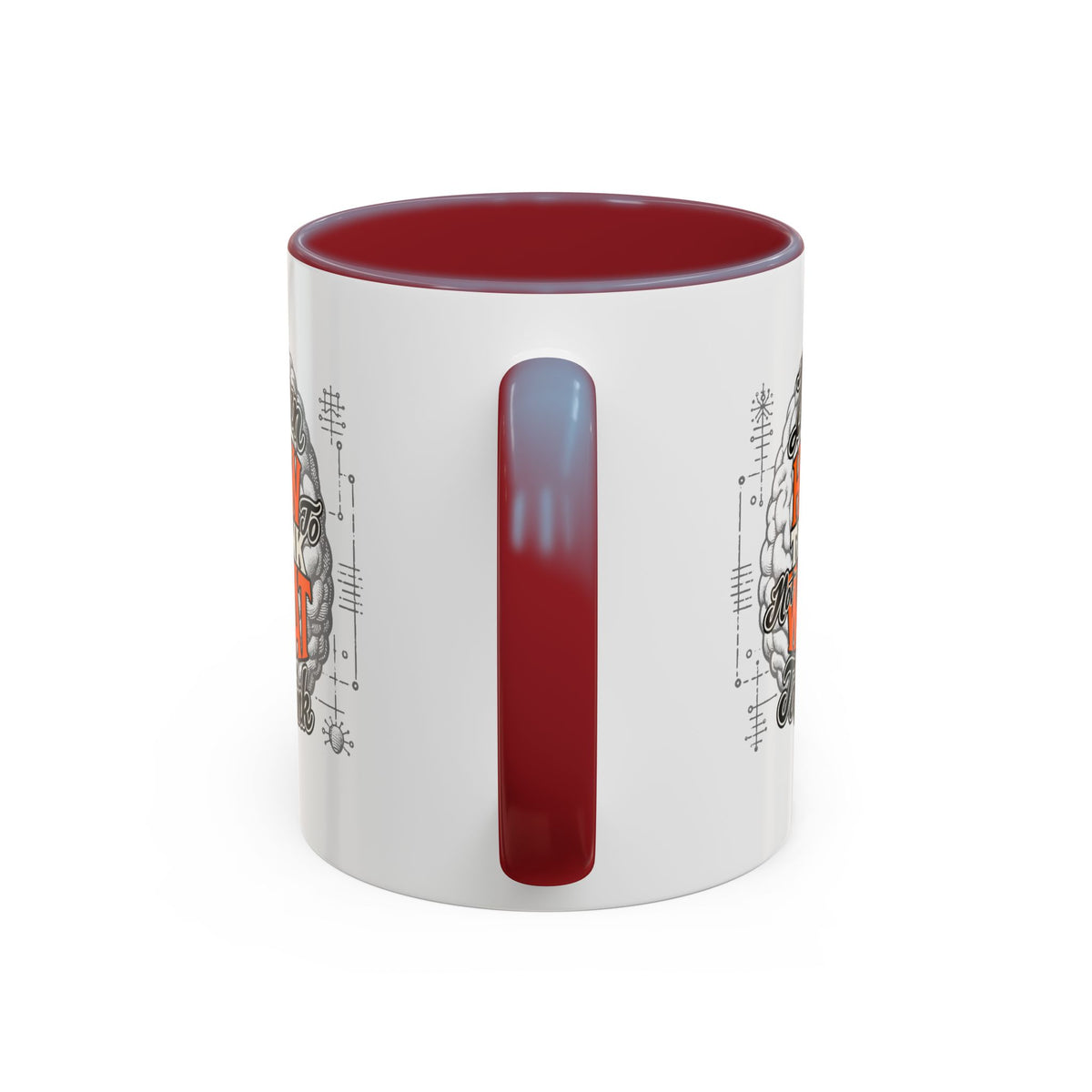 Taza de café con acento: "Aprende a pensar, no qué pensar", taza con frase inspiradora