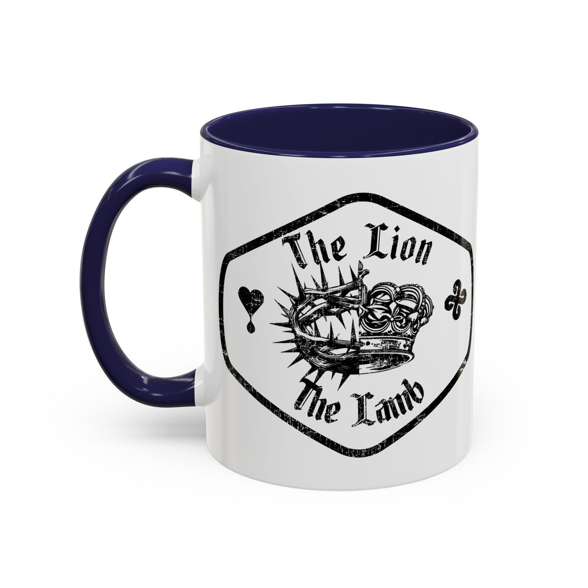 Lion & Lamb Religious Accent Coffee Mug — Crown of Thorns Christian Gift (11/15oz)