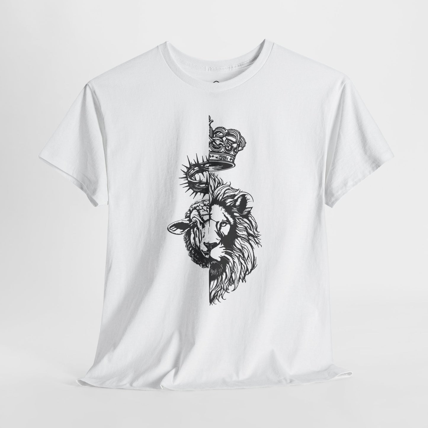 Lion & Lamb Christian T-Shirt | Bold Faith Graphic Tee