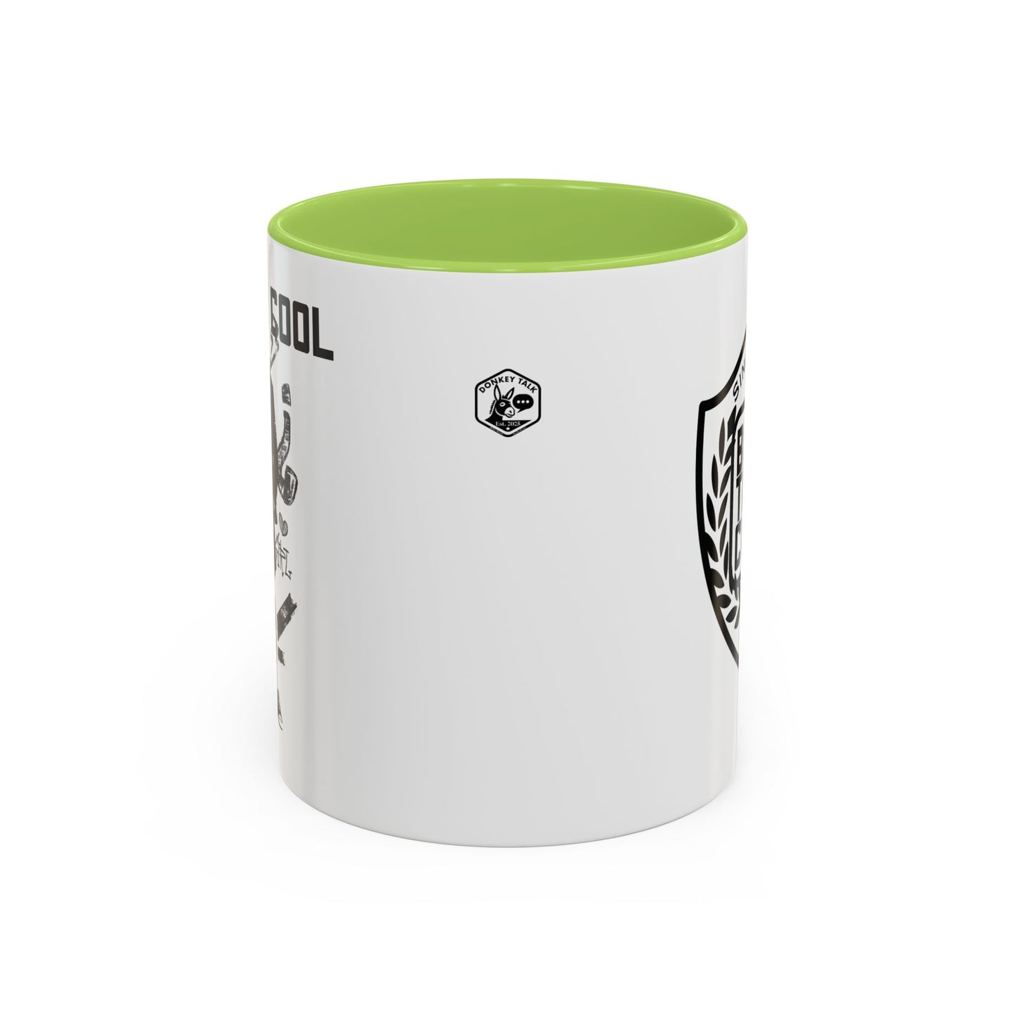 Back to Cool Shield Accent Coffee Mug — Retro Badge Coffee Cup (11/15oz)