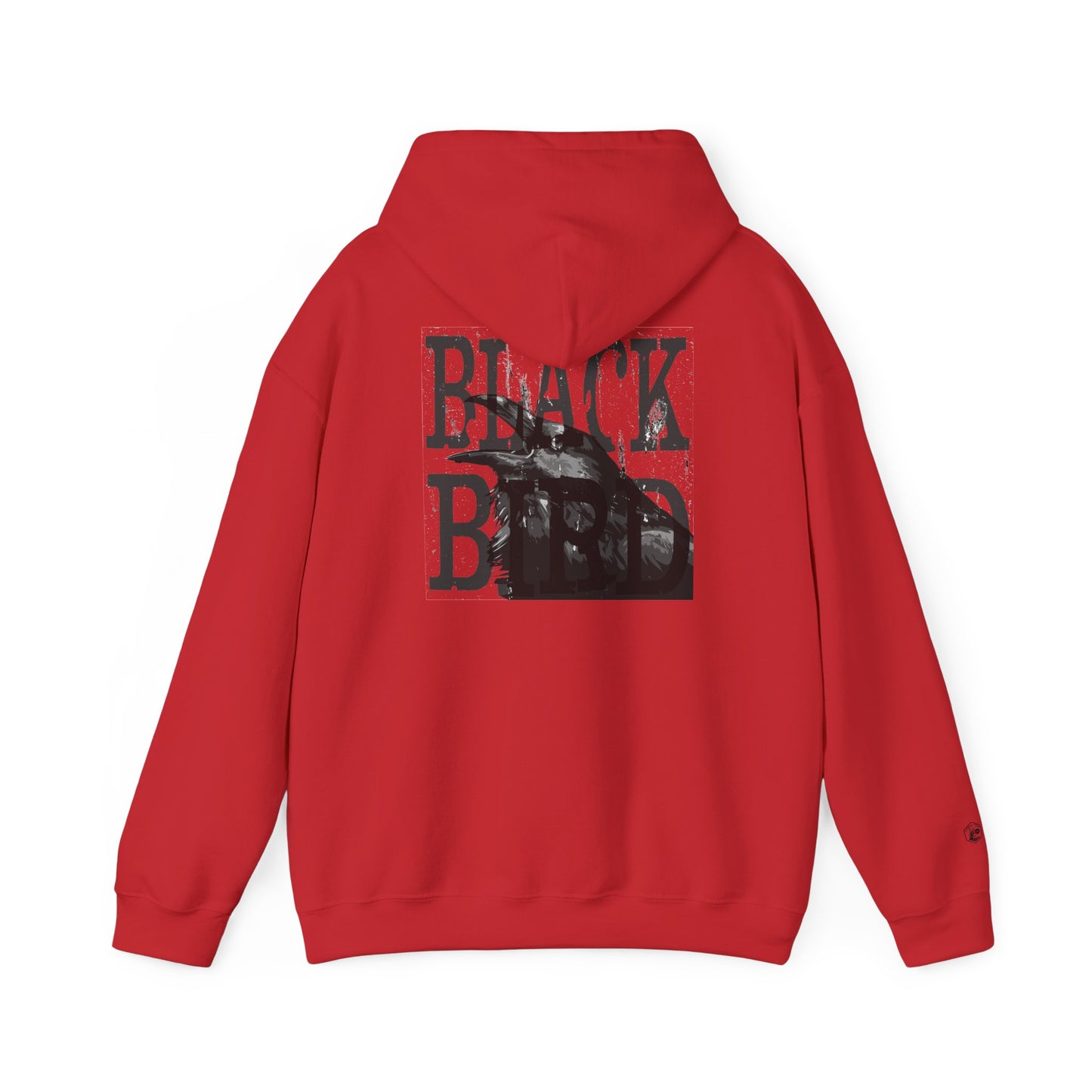 The Raven Unisex Heavy Blend Hoodie - Black Bird Design, Cozy & Stylish