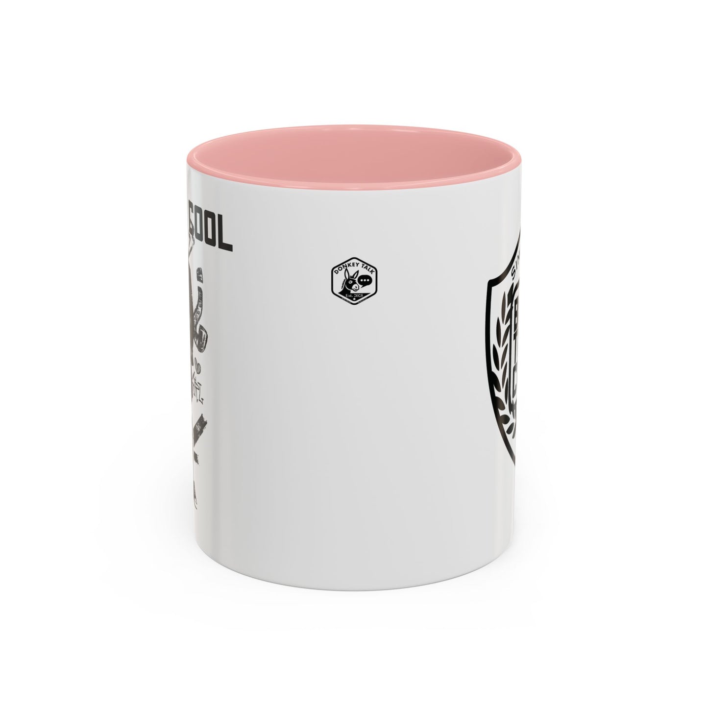 Back to Cool Shield Accent Coffee Mug — Retro Badge Coffee Cup (11/15oz)