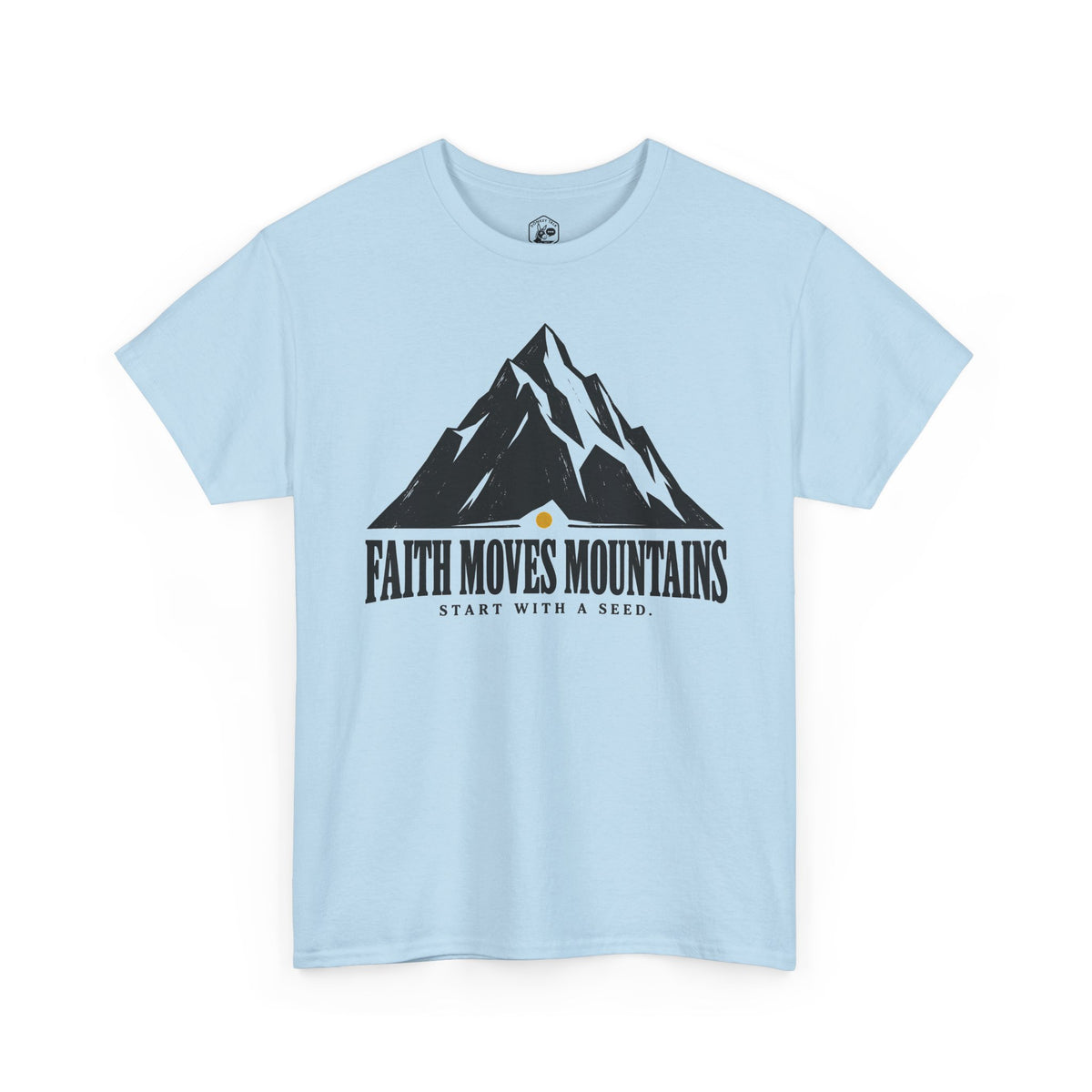 Faith Moves Mountains Start With a Seed T-shirt – Donkey Talk graphic tee