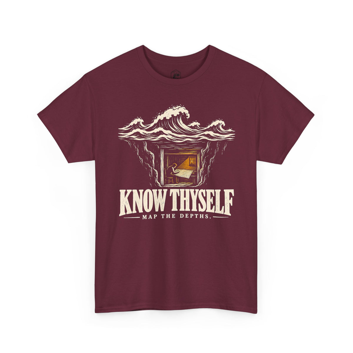 Know Thyself Map the Depths T-shirt – Donkey Talk graphic tee