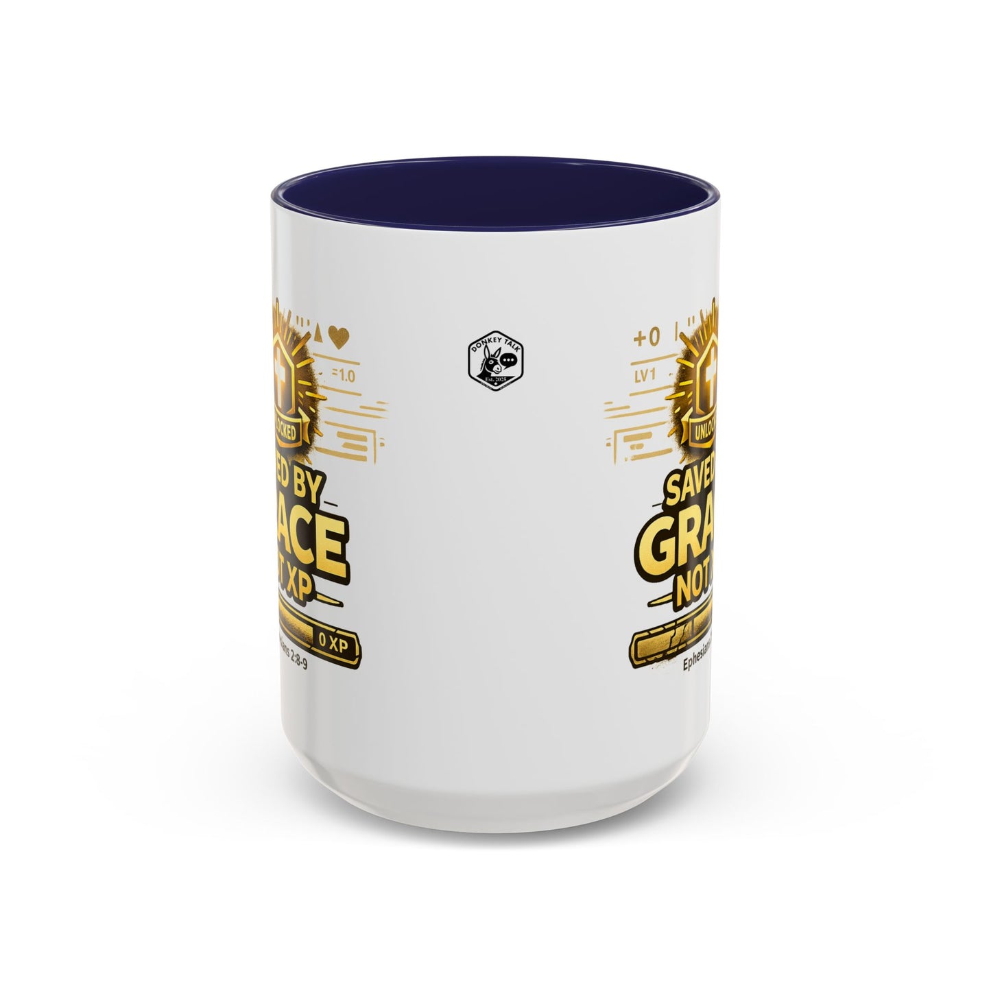 Saved by Grace Coffee Mug — Christian Gamer "Not XP" 11/15oz Accent Mug