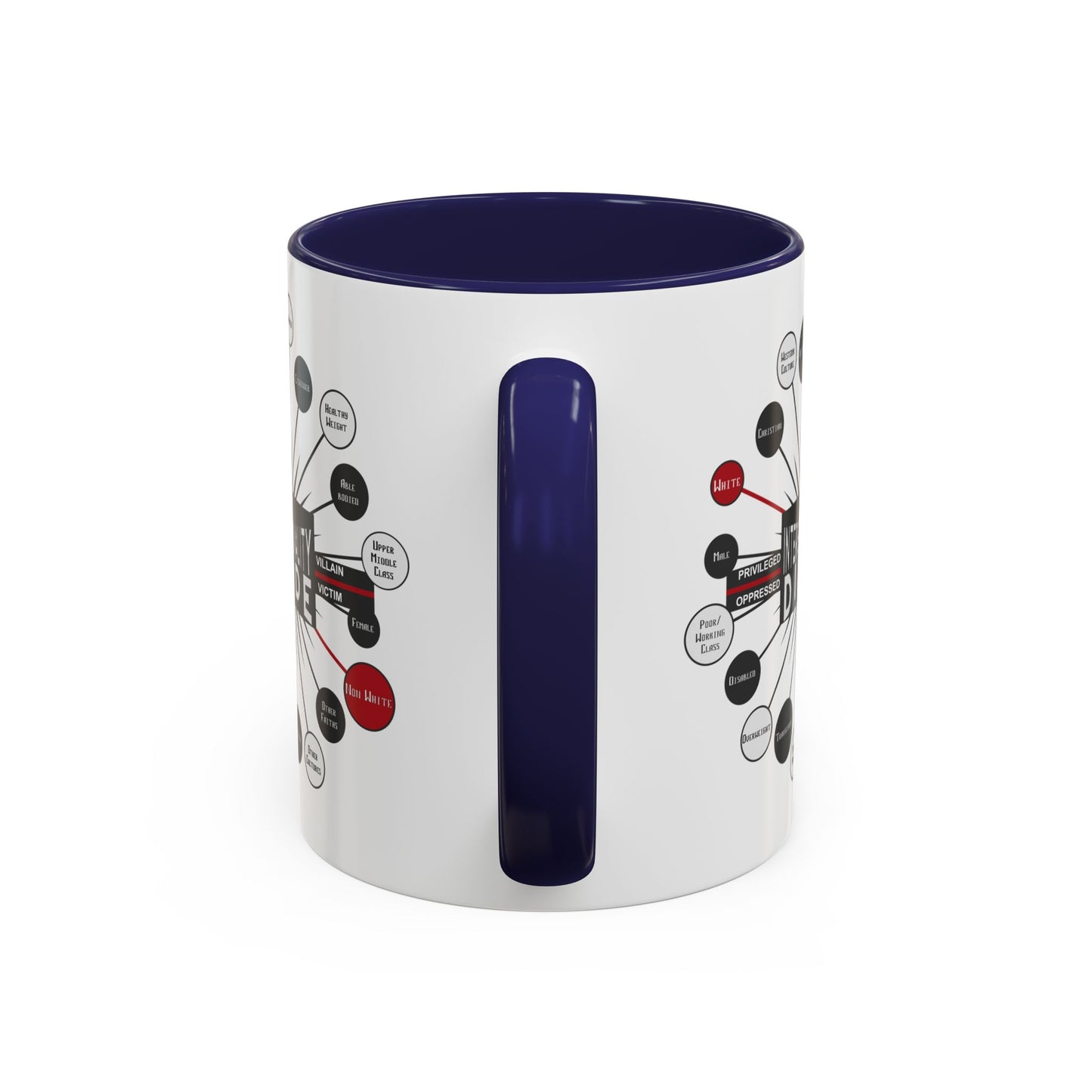 Intersectionality Divide Accent Coffee Mug — Social Justice Diagram Ceramic Mug (11/15oz)