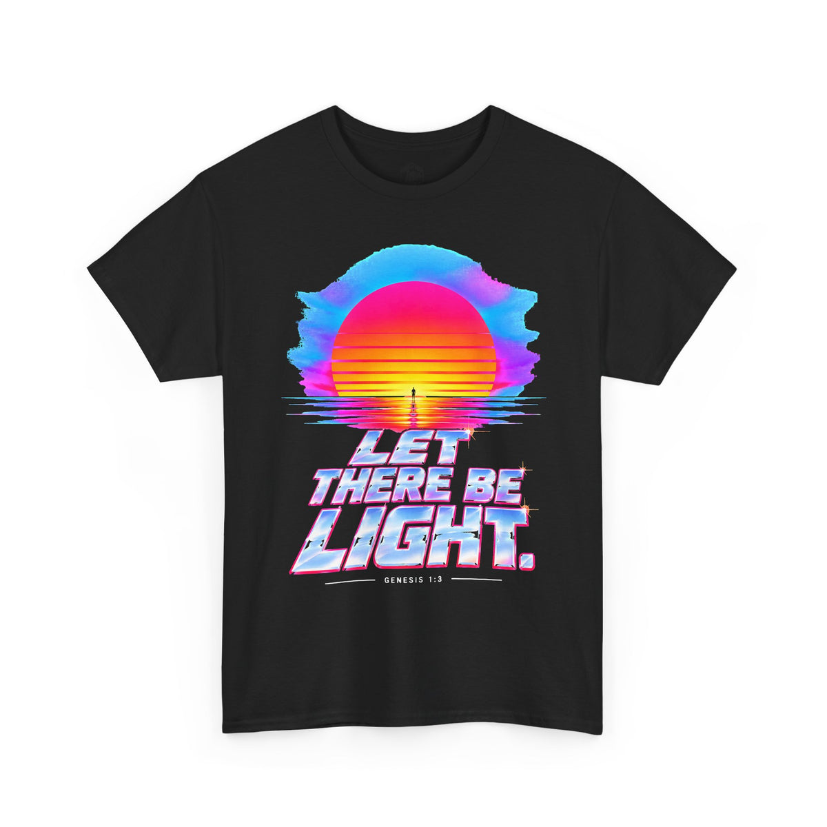 Let There Be Light Chrome Sunrise T-shirt – Donkey Talk graphic tee