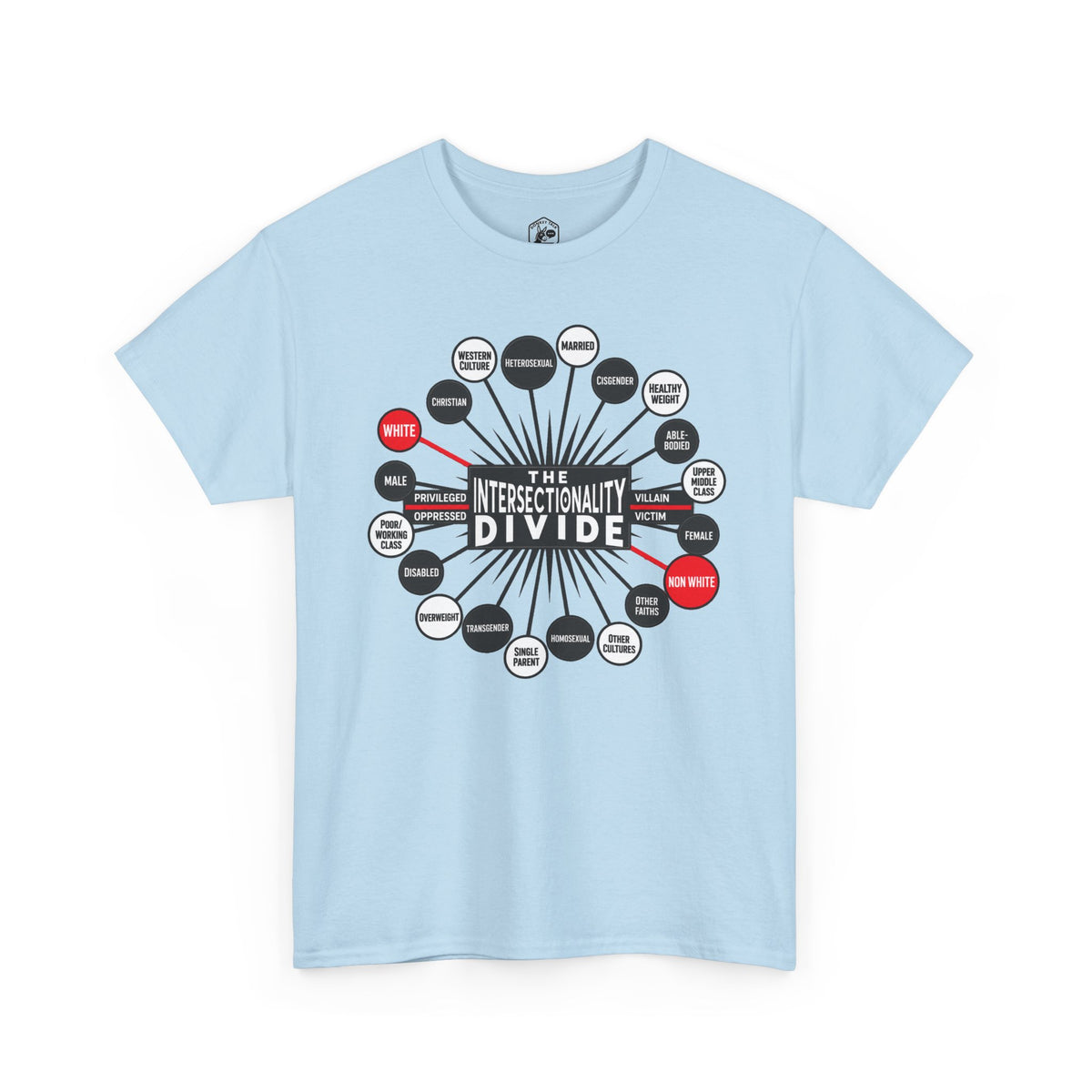 Camiseta gráfica The Intersectionality Divide | Camiseta unisex con mensaje