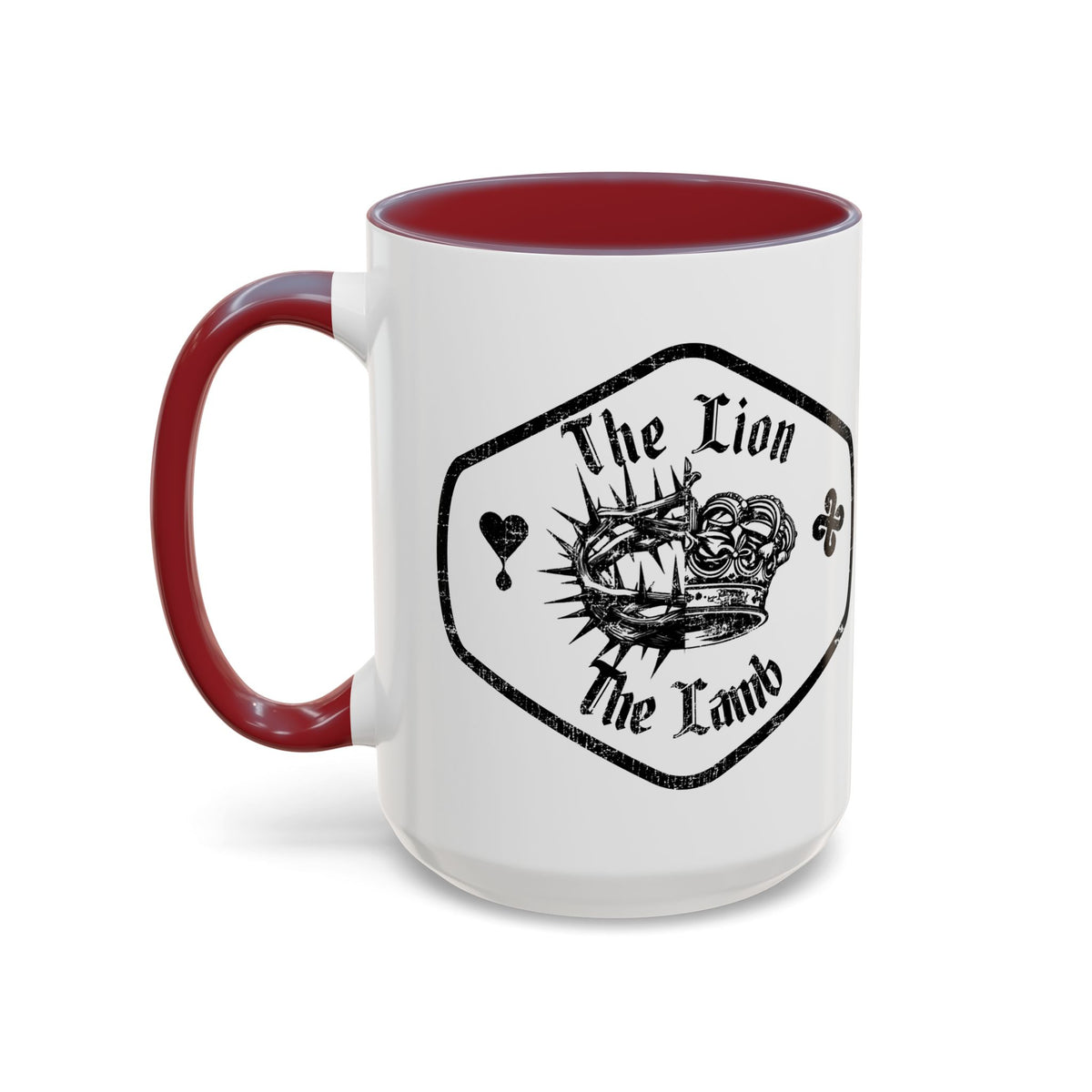 Lion & Lamb Religious Accent Coffee Mug — Crown of Thorns Christian Gift (11/15oz)