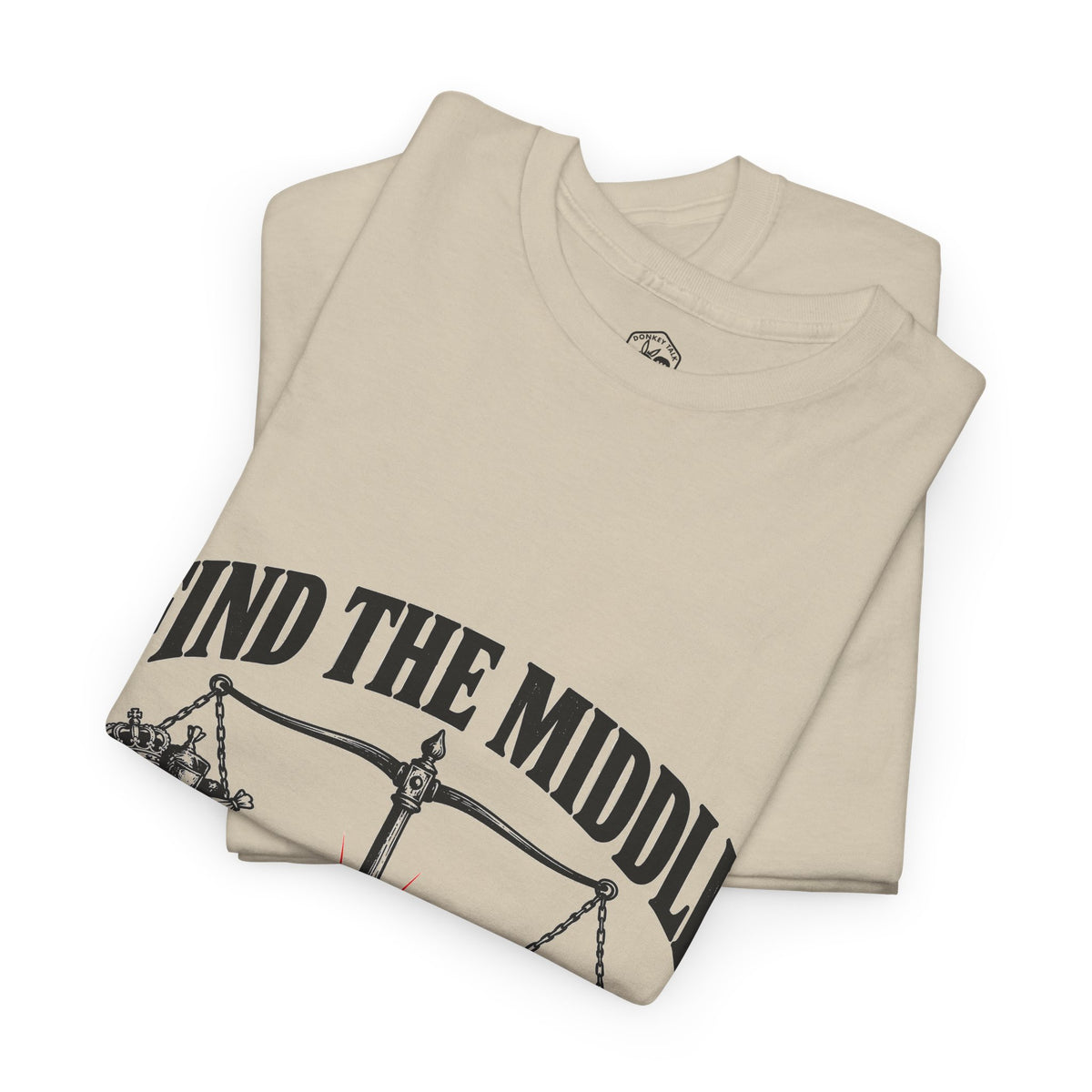 Find the Middle T-Shirt | Aristotle Golden Mean Philosophy Tee