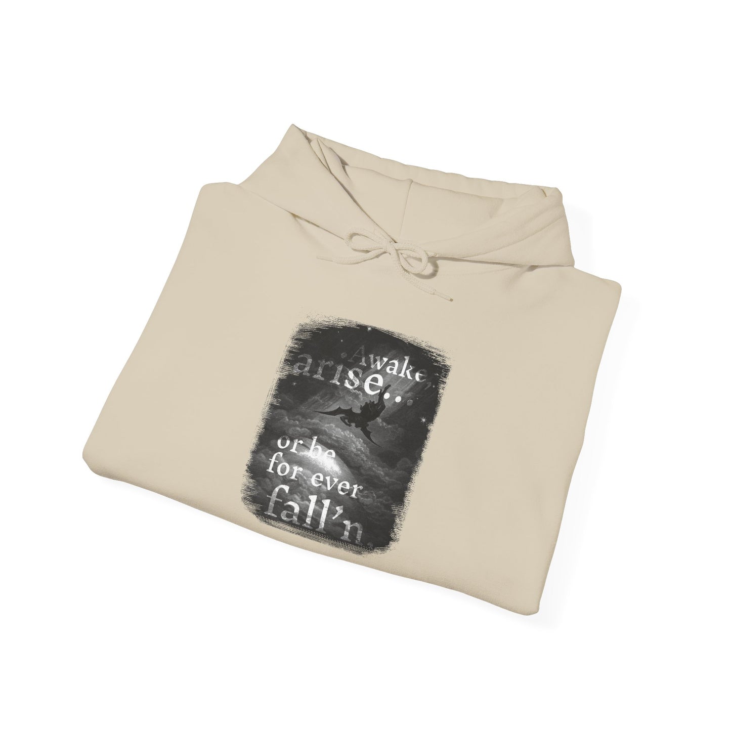 Inspirational Unisex Heavy Blend™ Hoodie - 'Awake, Rise, Forever Fall'n'