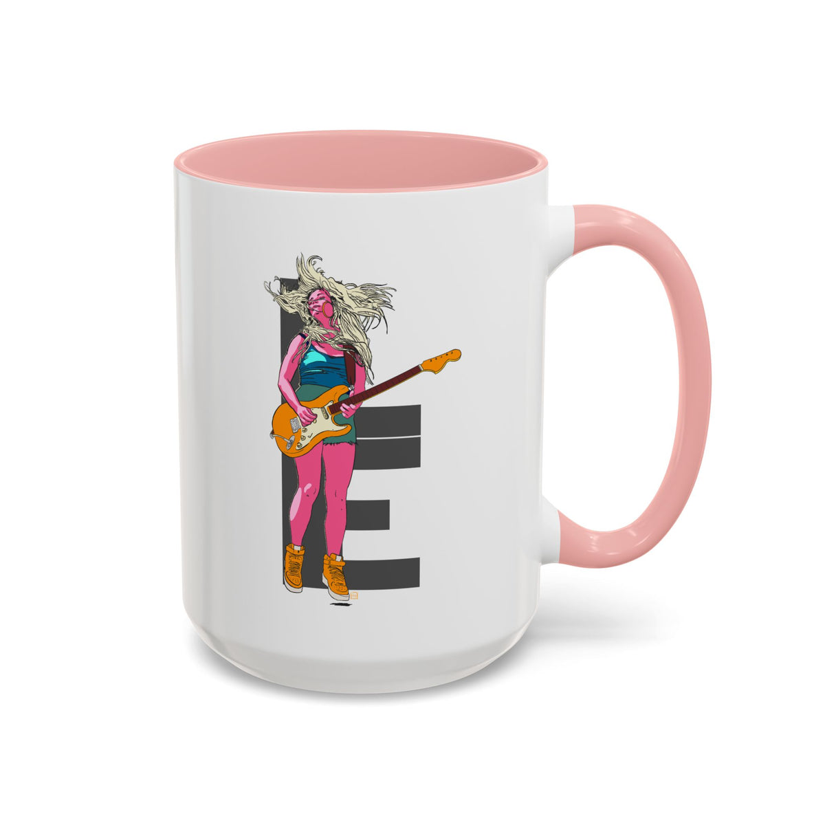 Coffee Mug — Colorful Guitarist Rock Music Accent Mug (11oz & 15oz)