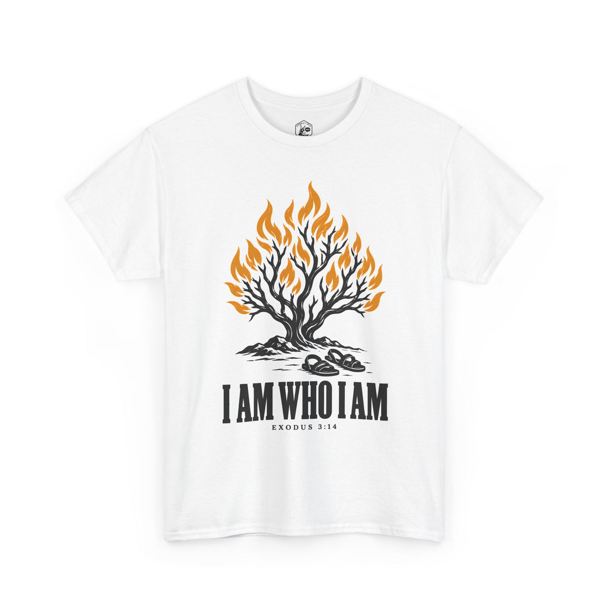 I Am Who I Am Burning Bush T-shirt – Donkey Talk graphic tee