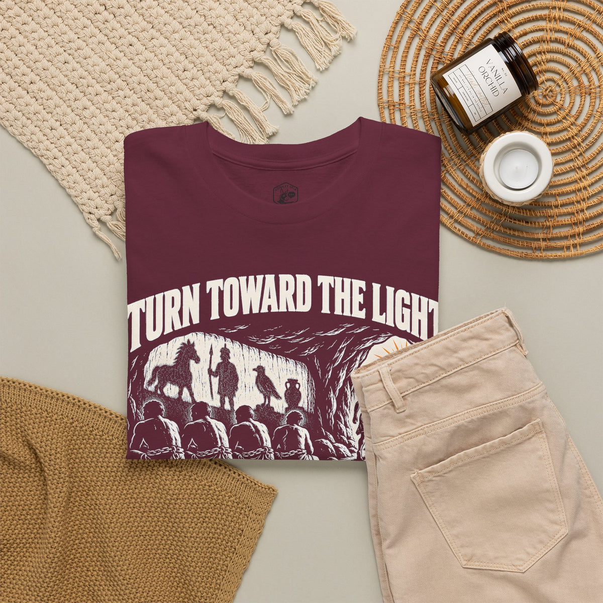 Turn Toward the Light Plato T-shirt – Donkey Talk graphic tee