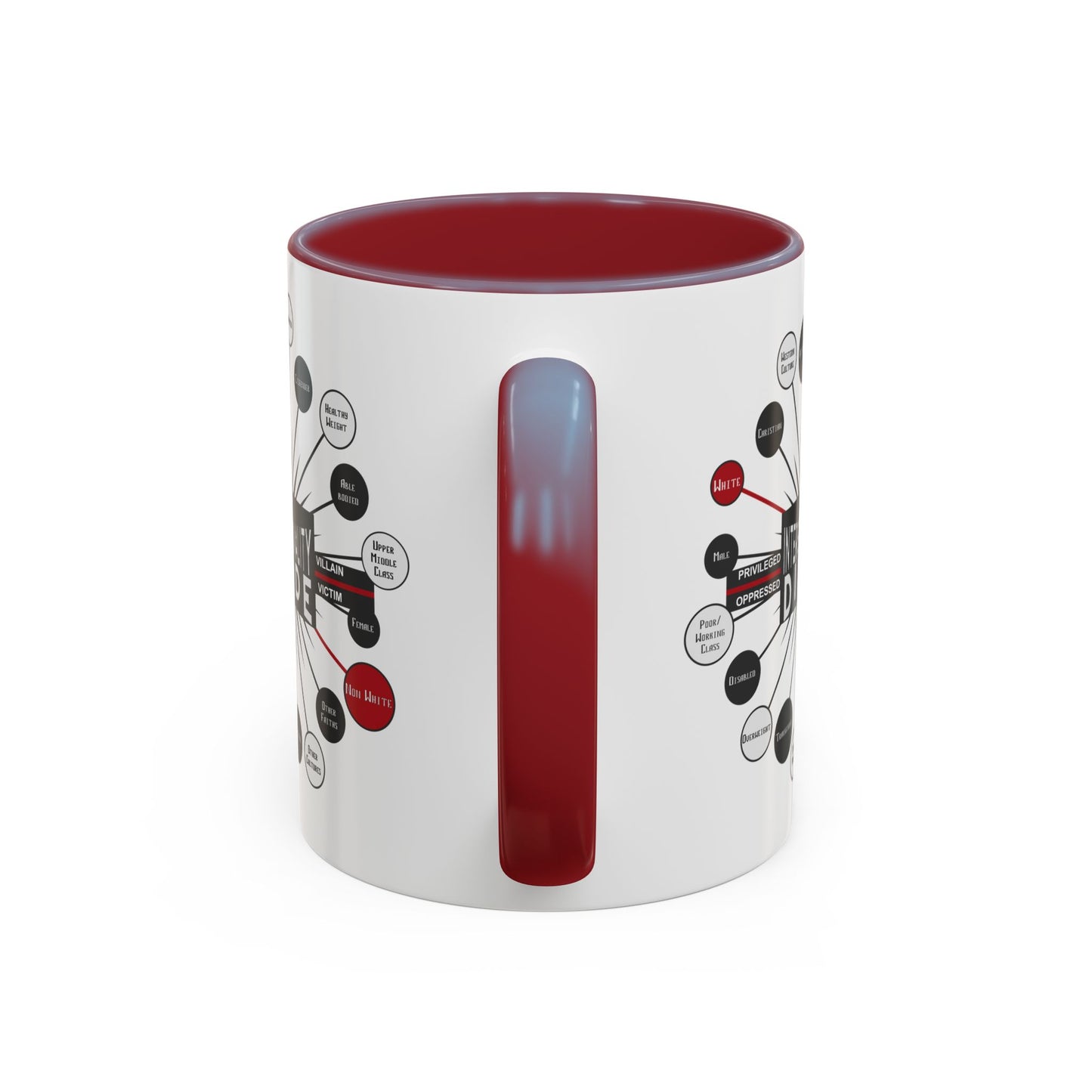 Intersectionality Divide Accent Coffee Mug — Social Justice Diagram Ceramic Mug (11/15oz)