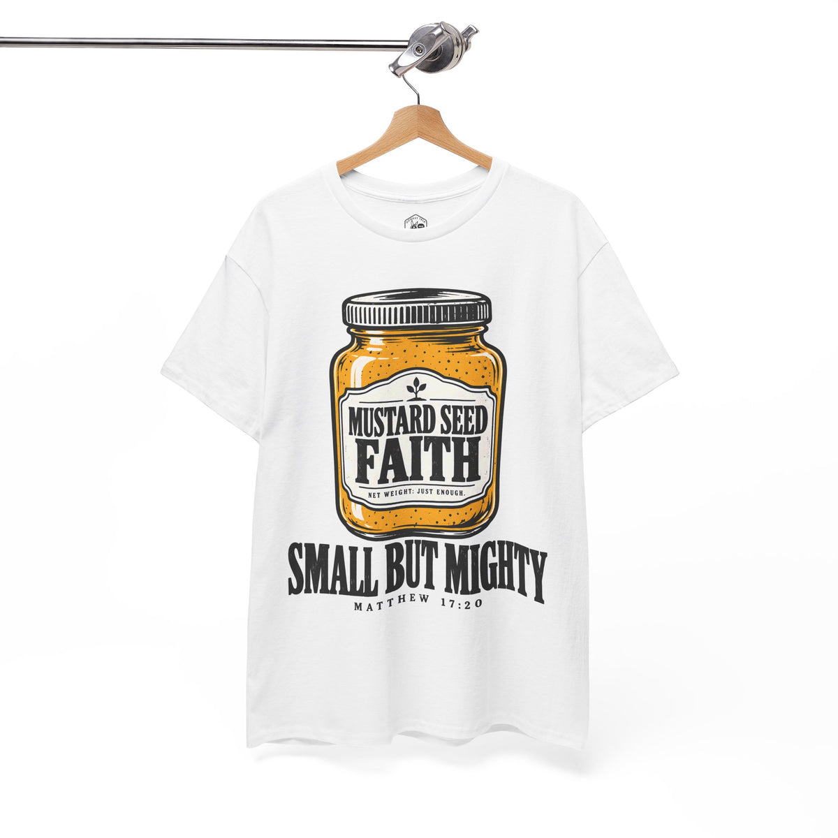 Mustard Seed Faith Small But Mighty T-Shirt | Matthew 17:20 Christian Tee