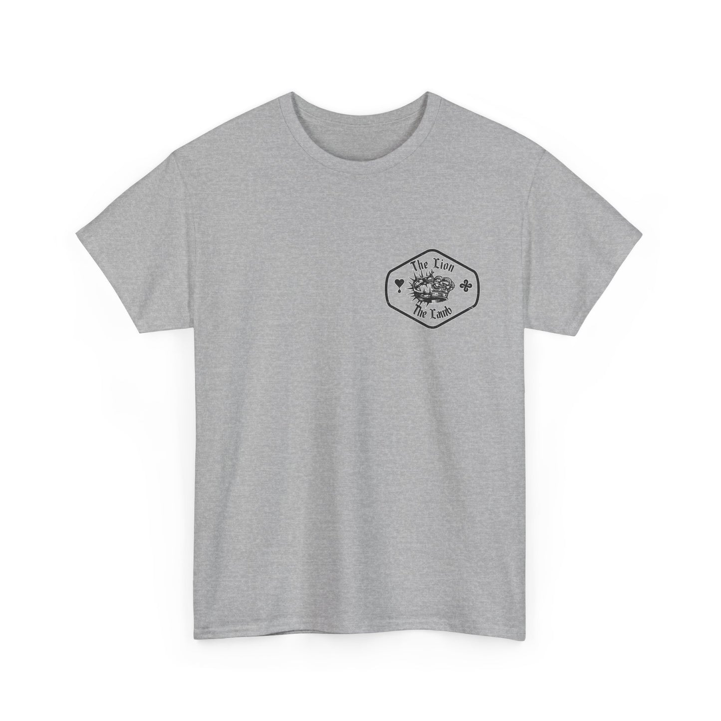 Lion & Crown Graphic Tee | Half Skull Lion Design T-Shirt