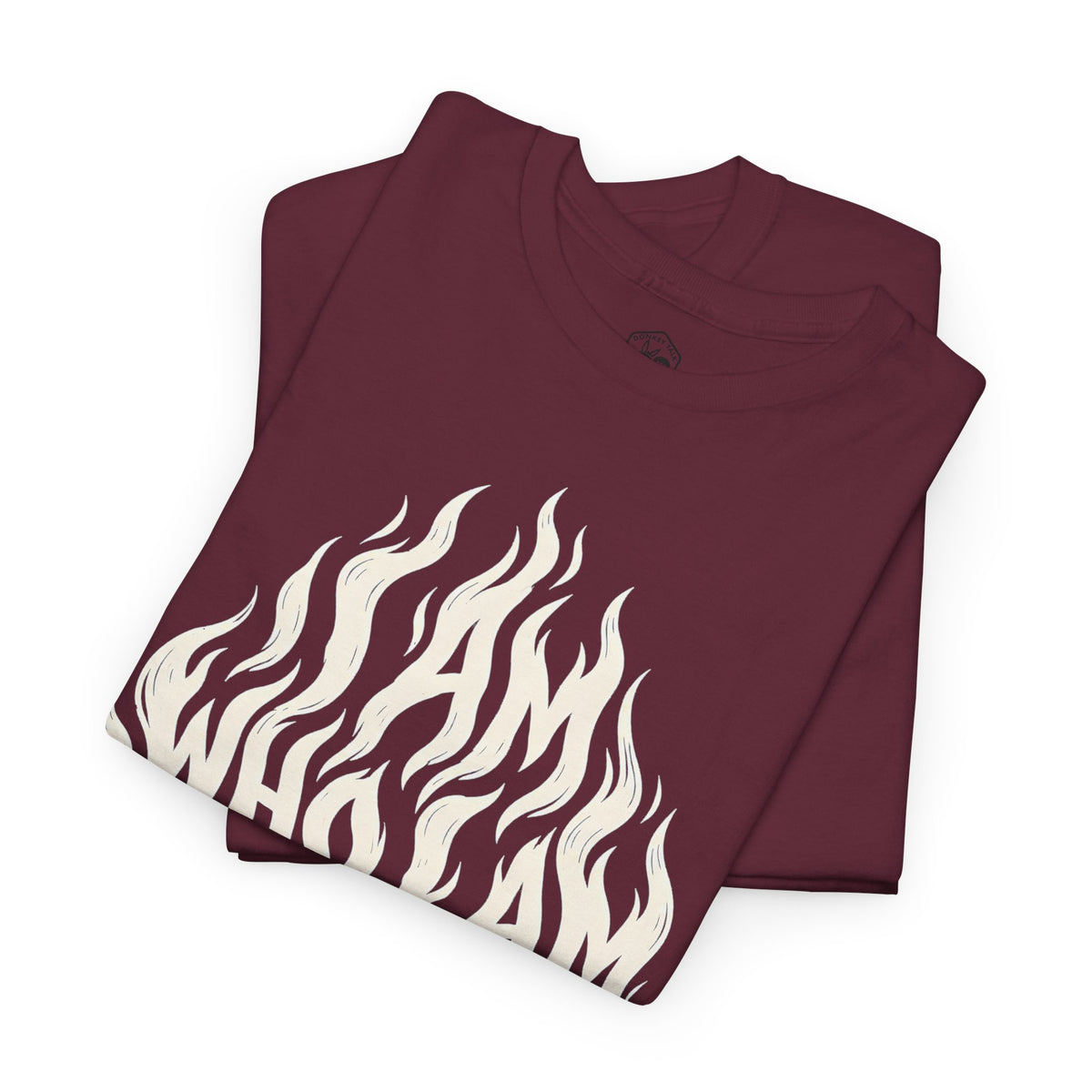 I Am Who I Am Flame Lettering T-shirt – Donkey Talk graphic tee