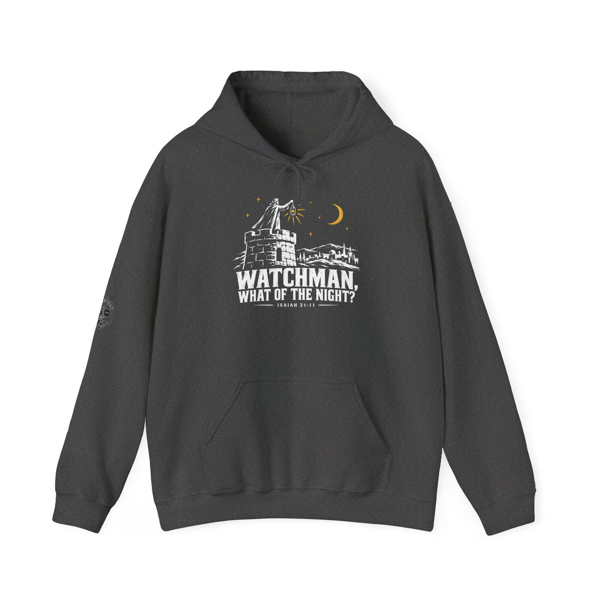 Watchman, What of the Night? Hoodie | Isaiah 21:11 Christian Graphic Hoodie