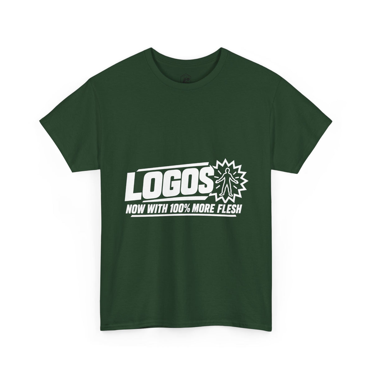 Now With 100% More Flesh T-Shirt | John 1:14 Funny Christian Graphic Tee
