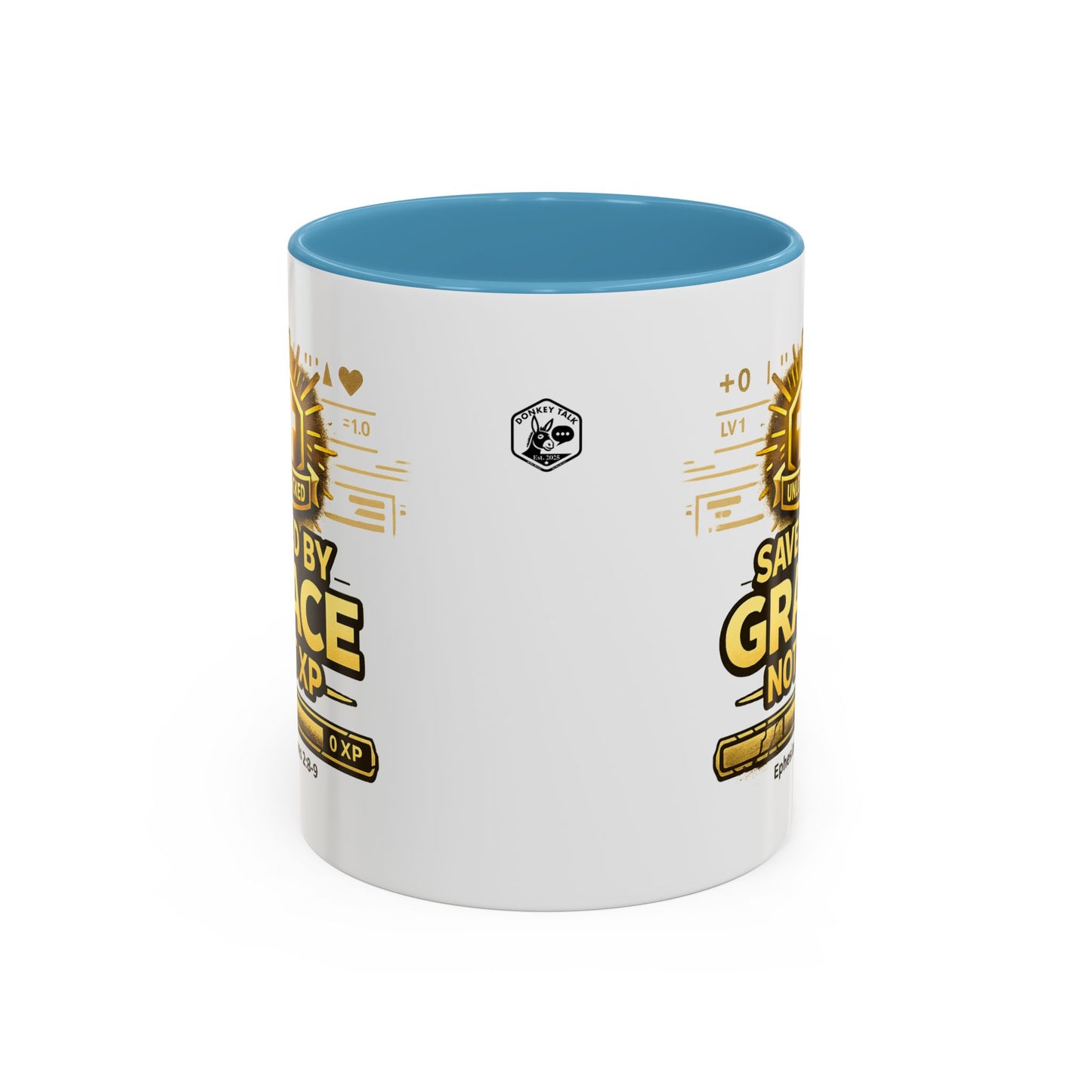 Saved by Grace Coffee Mug — Christian Gamer "Not XP" 11/15oz Accent Mug