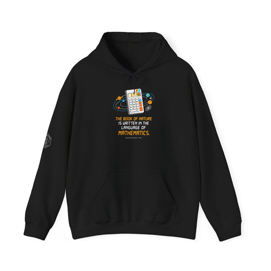 Galileo Book of Nature Calculator Hoodie | Language of Mathematics Hoodie