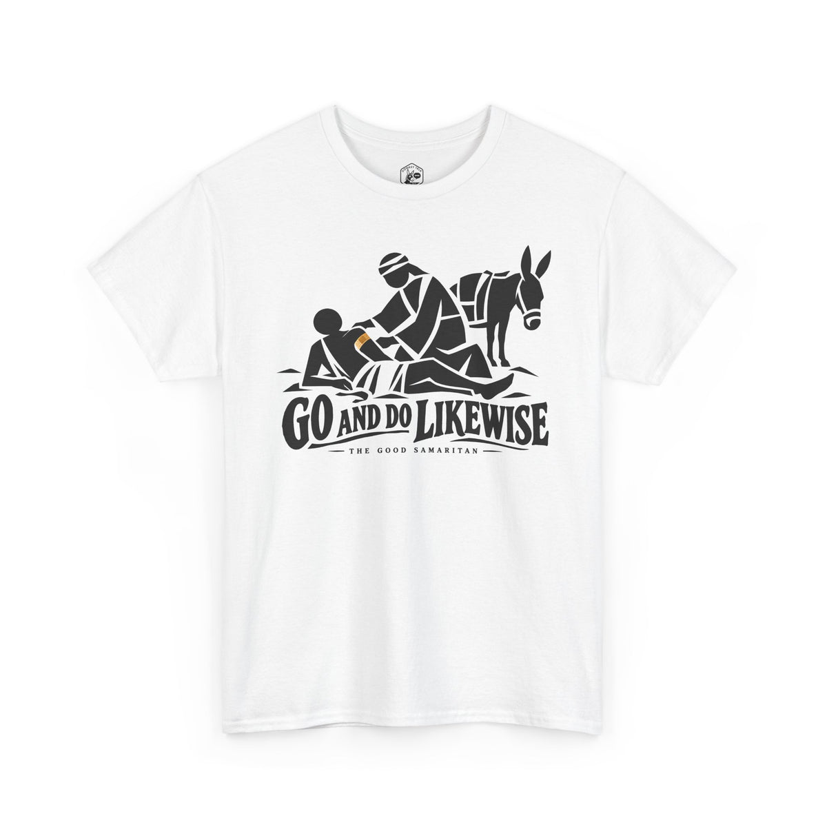 Go and Do Likewise Woodcut T-shirt – Donkey Talk graphic tee
